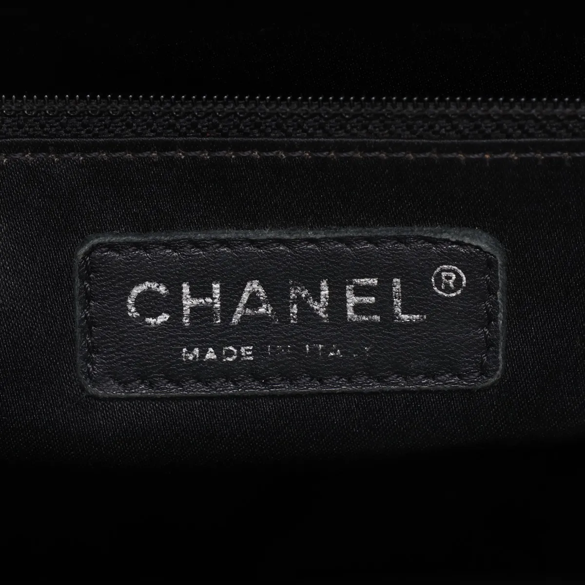 GST XL Caviar Skin Chain Tote Bag, Black with Silver Hardware, 16744903, Serial Number 16, A66865 — view 13
