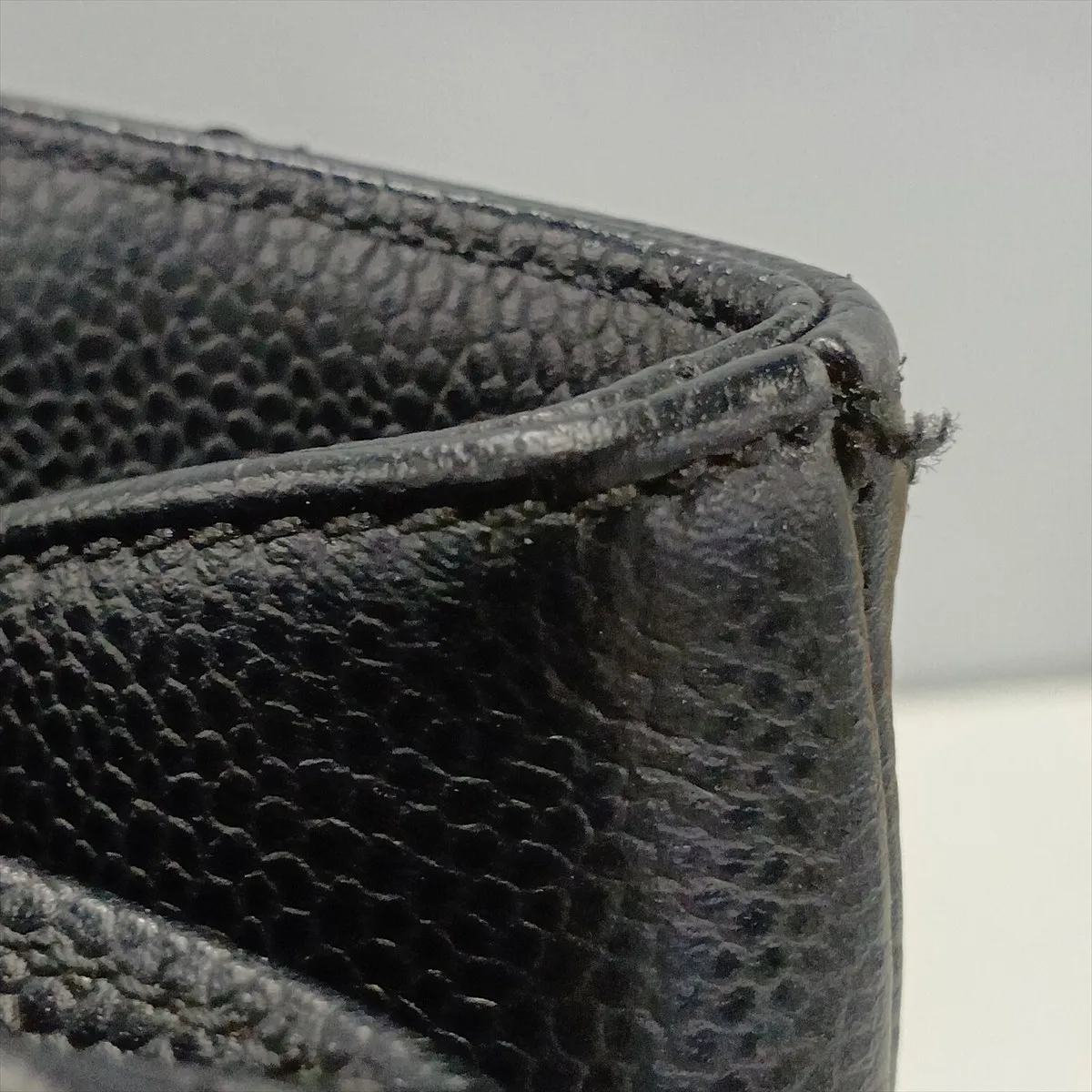 GST XL Caviar Skin Chain Tote Bag, Black with Silver Hardware, 16744903, Serial Number 16, A66865 — view 15