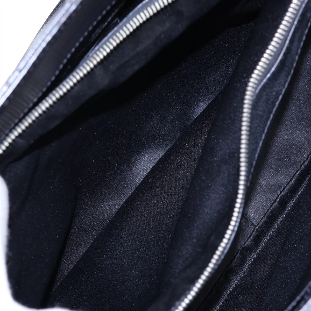 GST XL Caviar Skin Chain Tote Bag, Black with Silver Hardware, 16744903, Serial Number 16, A66865 — view 9