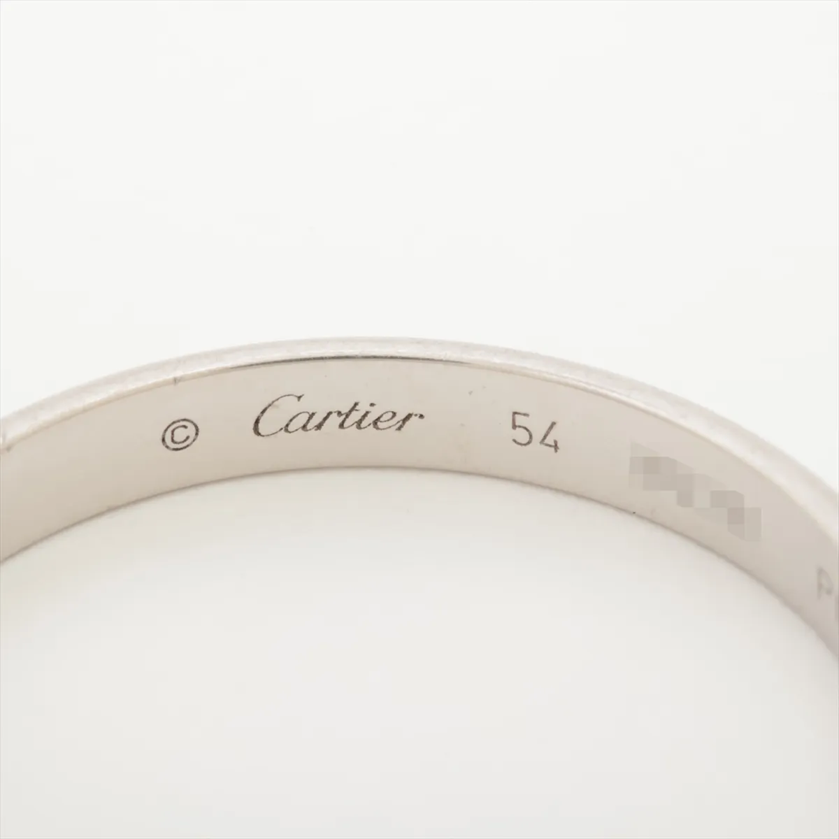 Wedding Ring, Pt950, 3.0g, Size 54, Name Engraved, IBZ261 — view 3