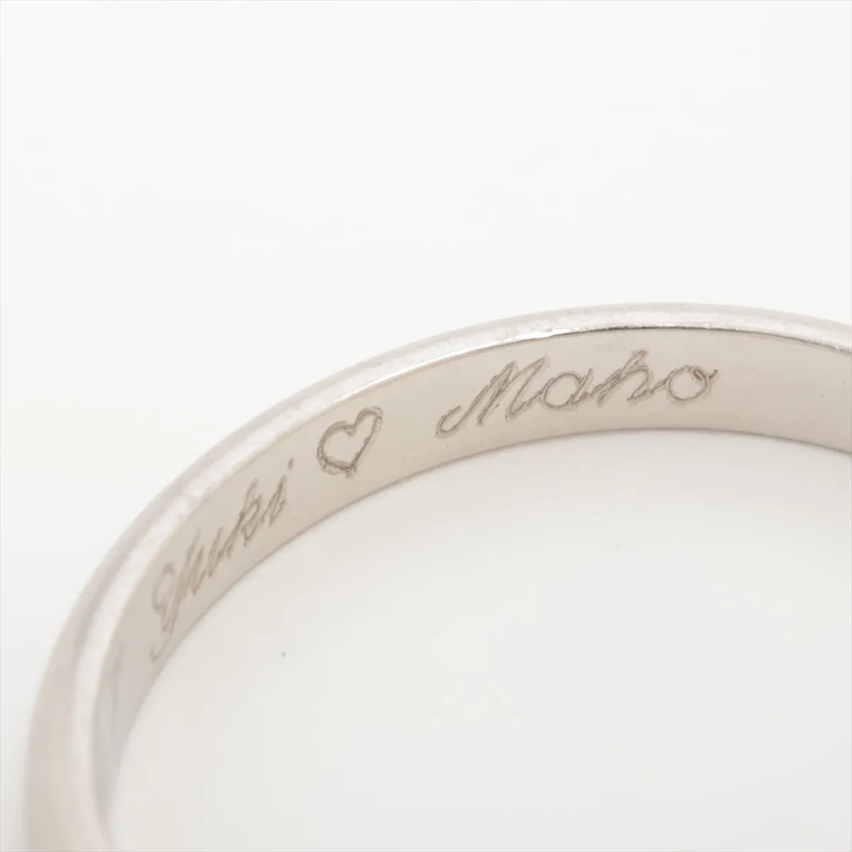 Wedding Ring, Pt950, 3.0g, Size 54, Name Engraved, IBZ261 — view 6