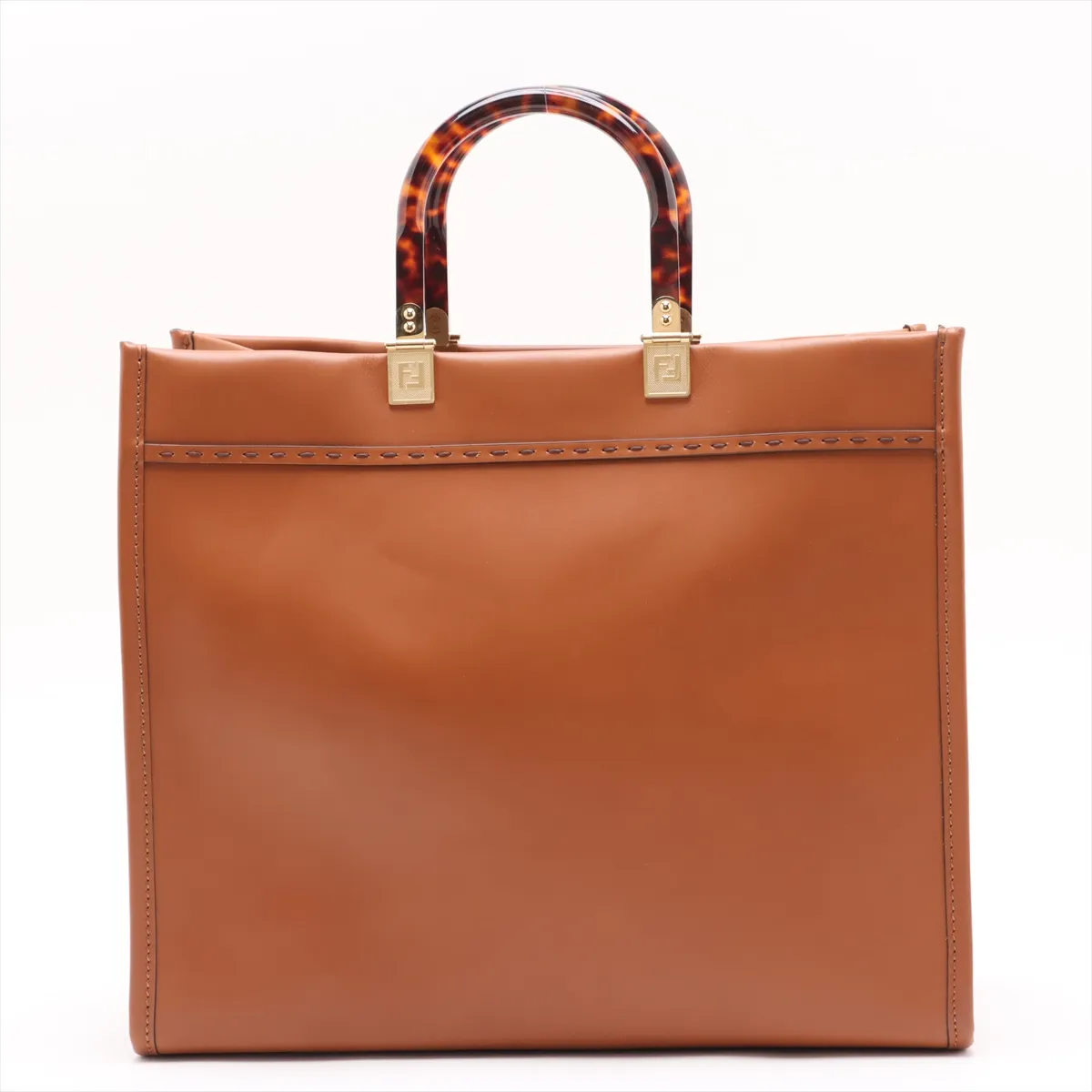 Sunshine Medium Leather 2WAY Tote Bag Brown 8BH386 — view 2