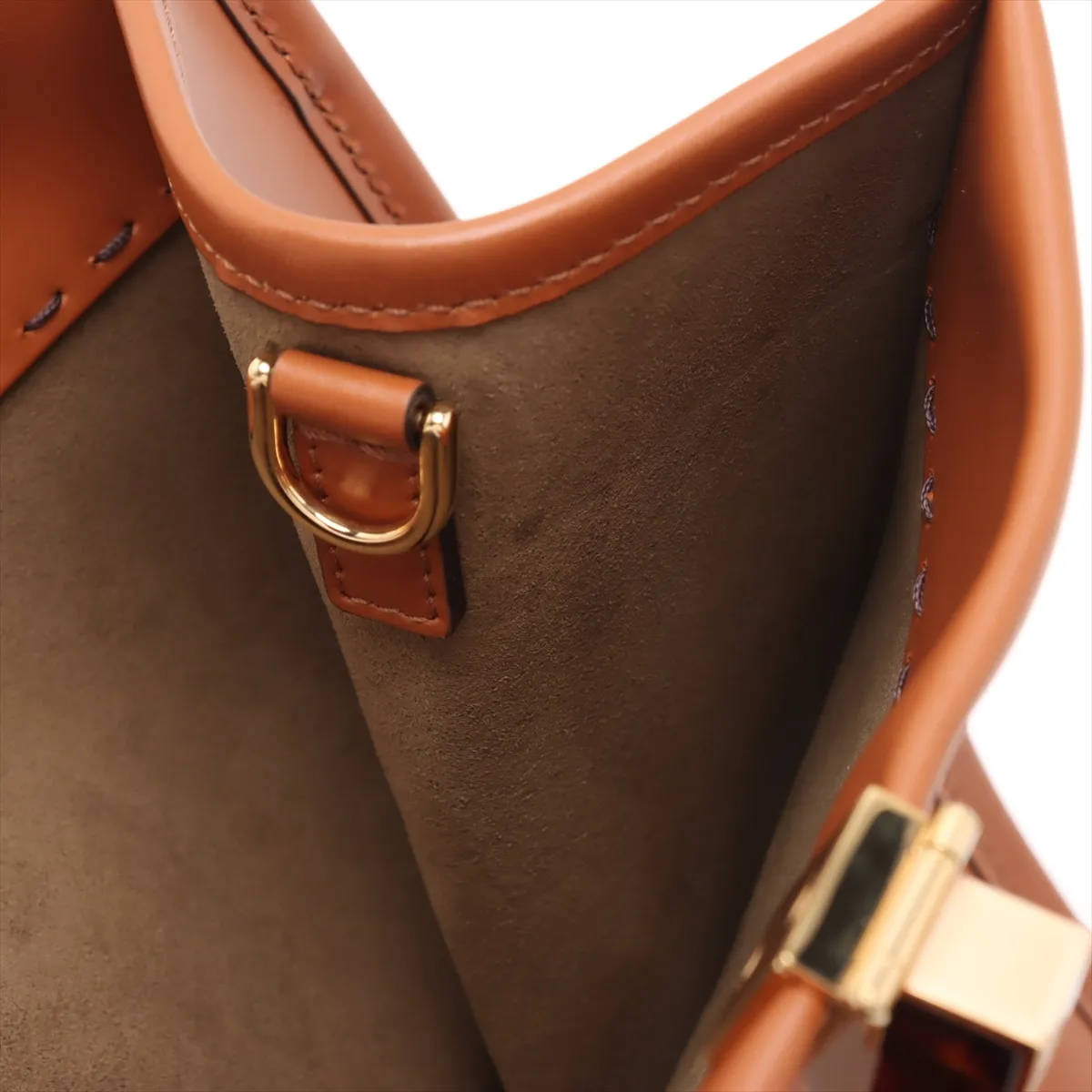 Sunshine Medium Leather 2WAY Tote Bag Brown 8BH386 — view 10
