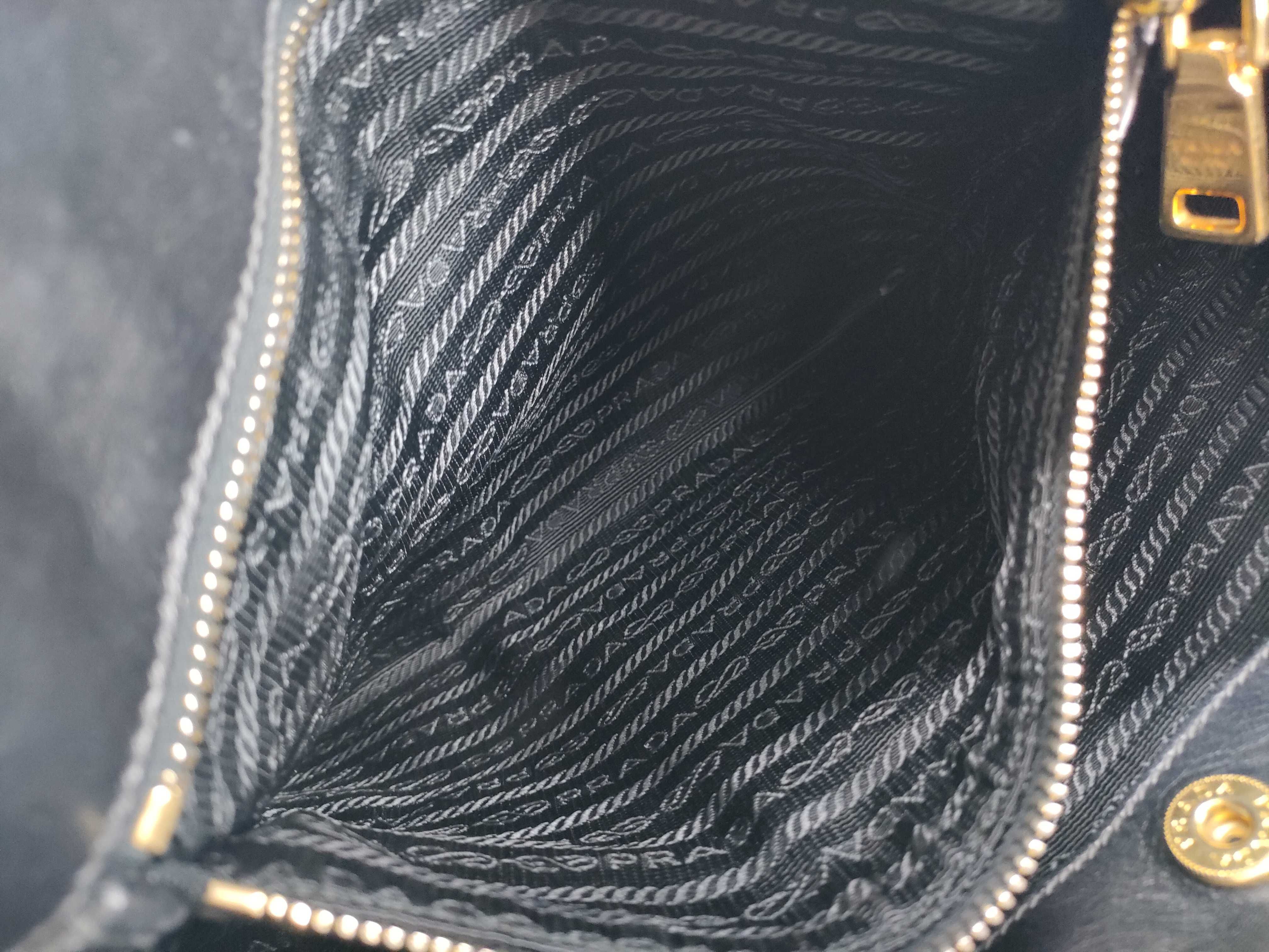 Nylon ID-Tesut Gauffle Nylon 2-Way Handbag Black BN1336 with strap and crochet — view 9