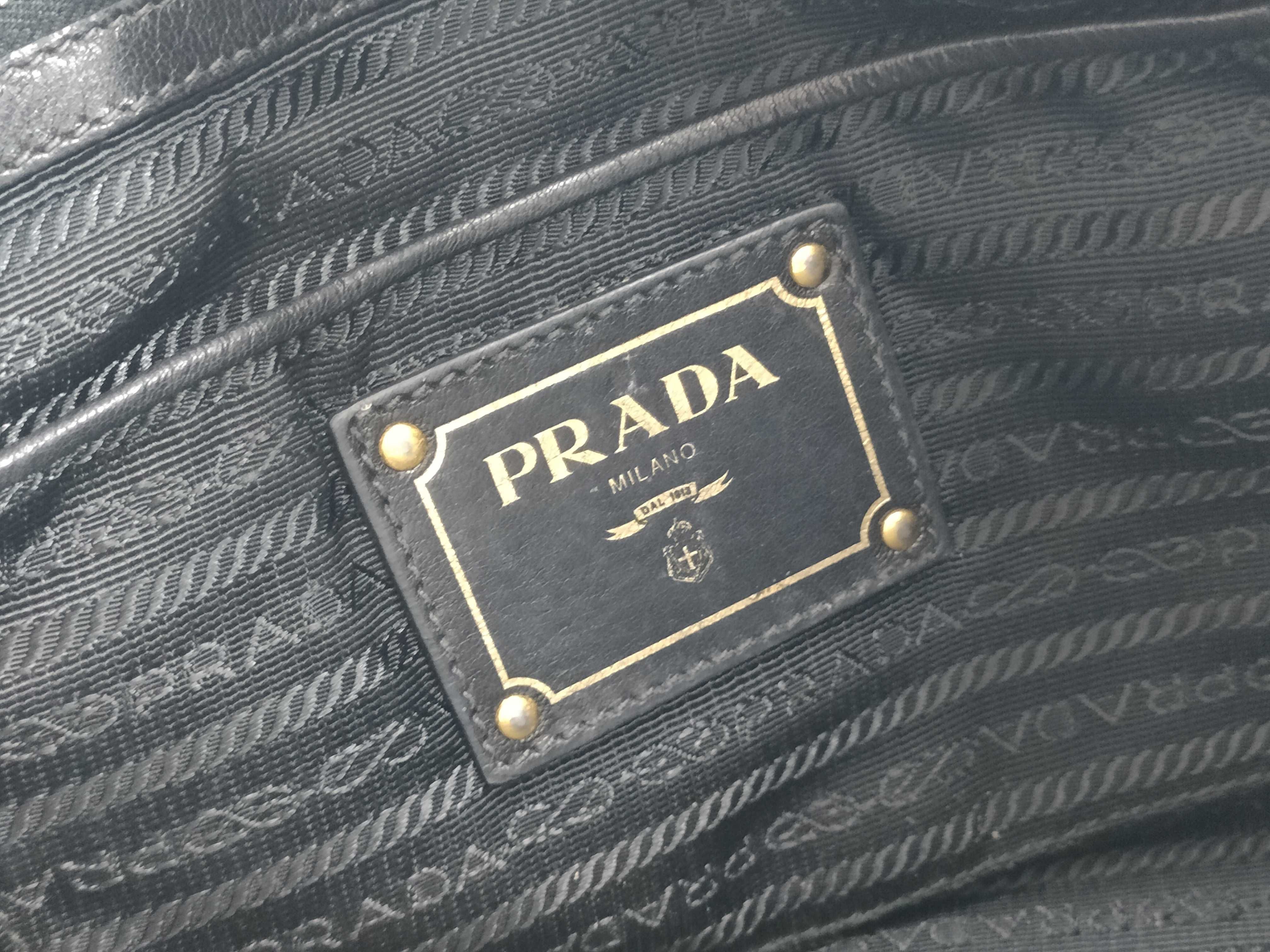 Nylon ID-Tesut Gauffle Nylon 2-Way Handbag Black BN1336 with strap and crochet — view 10