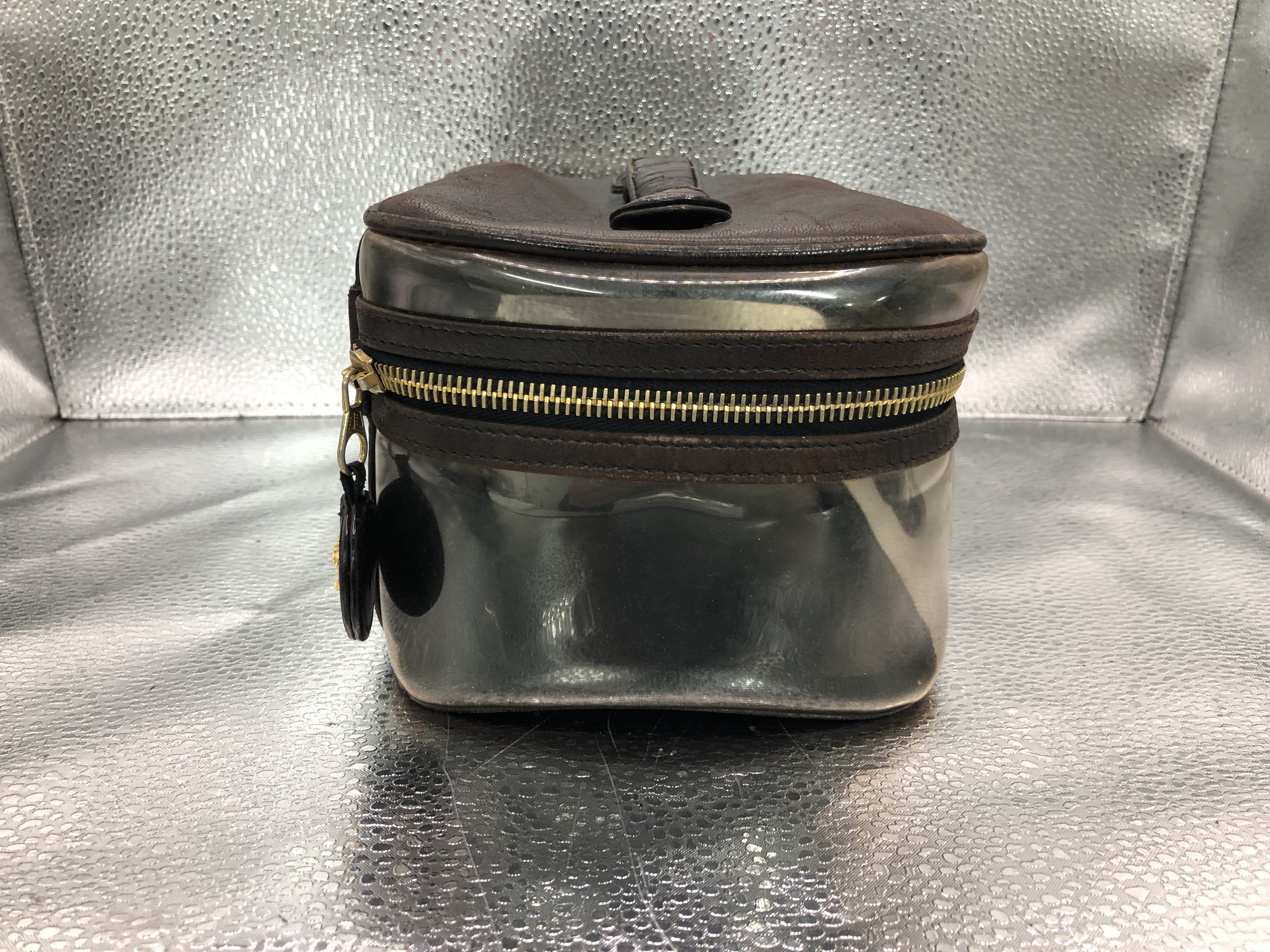Coco Mark Vanity Bag, Vinyl/Lambskin, Clear/Black — view 2