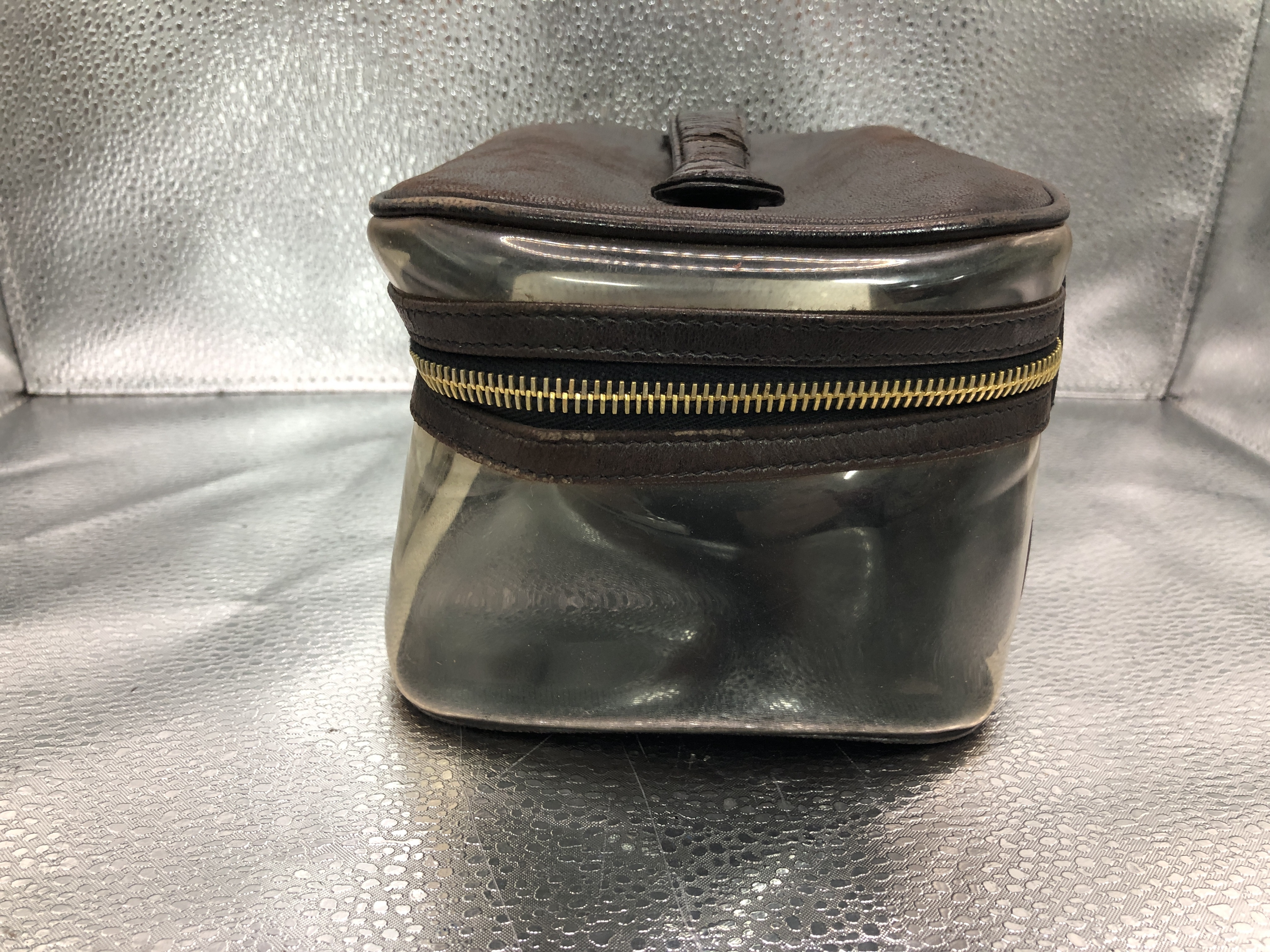 Coco Mark Vanity Bag, Vinyl/Lambskin, Clear/Black — view 3