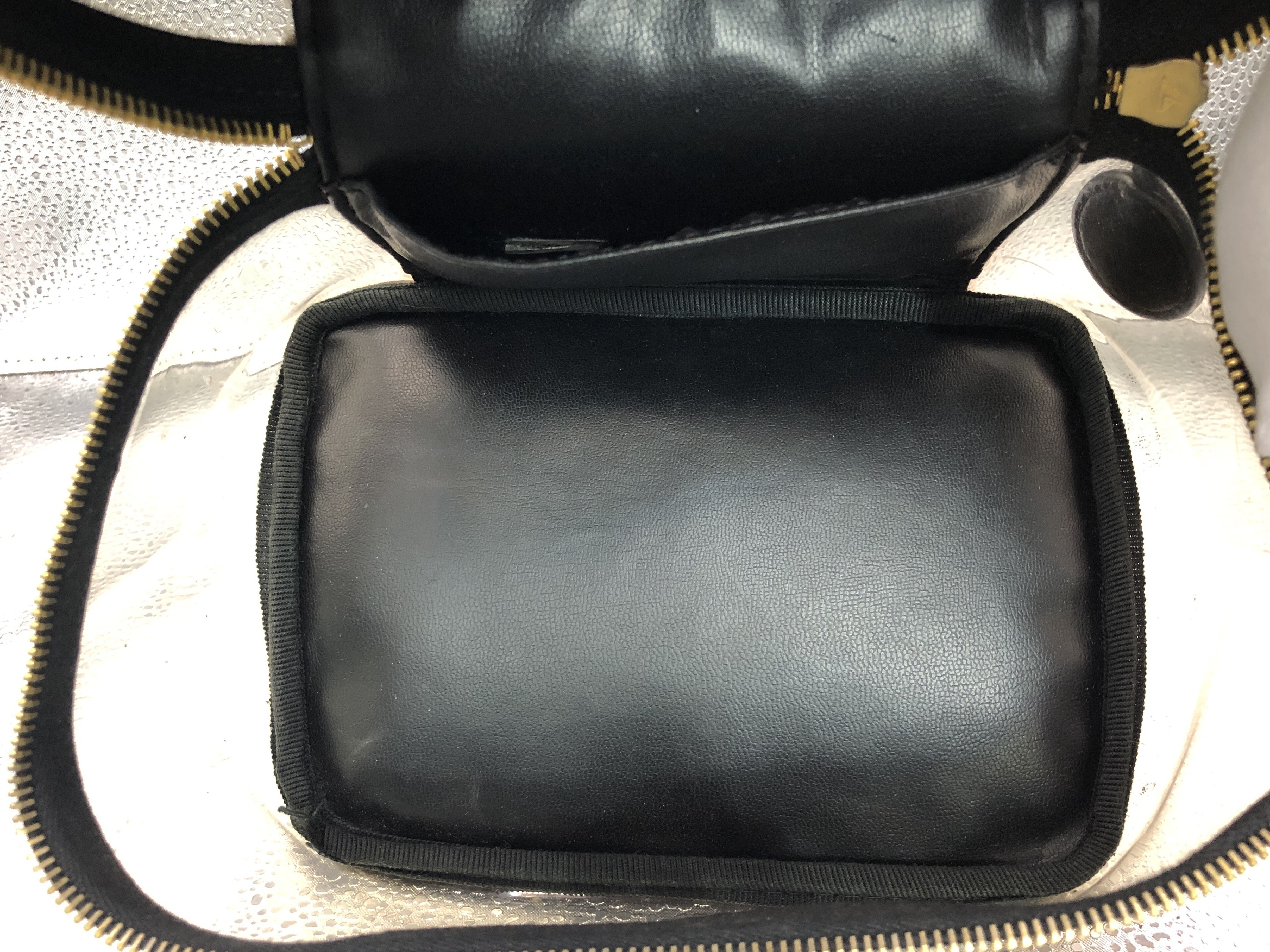 Coco Mark Vanity Bag, Vinyl/Lambskin, Clear/Black — view 9