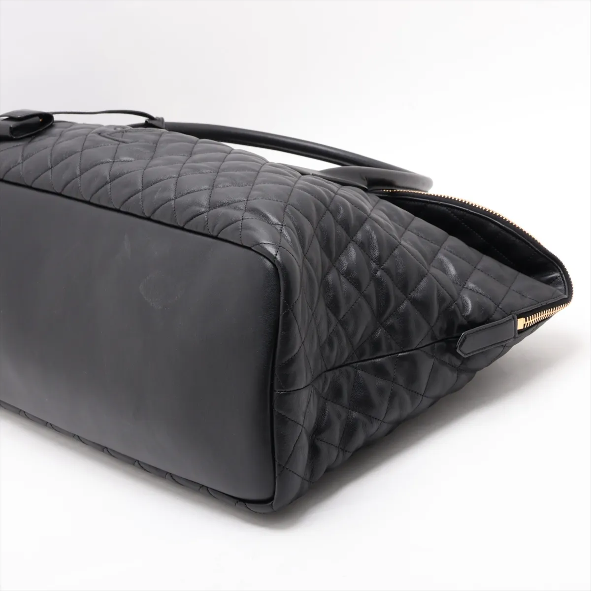 Duffle 736009 Leather 2-Way Boston Bag Black — view 3