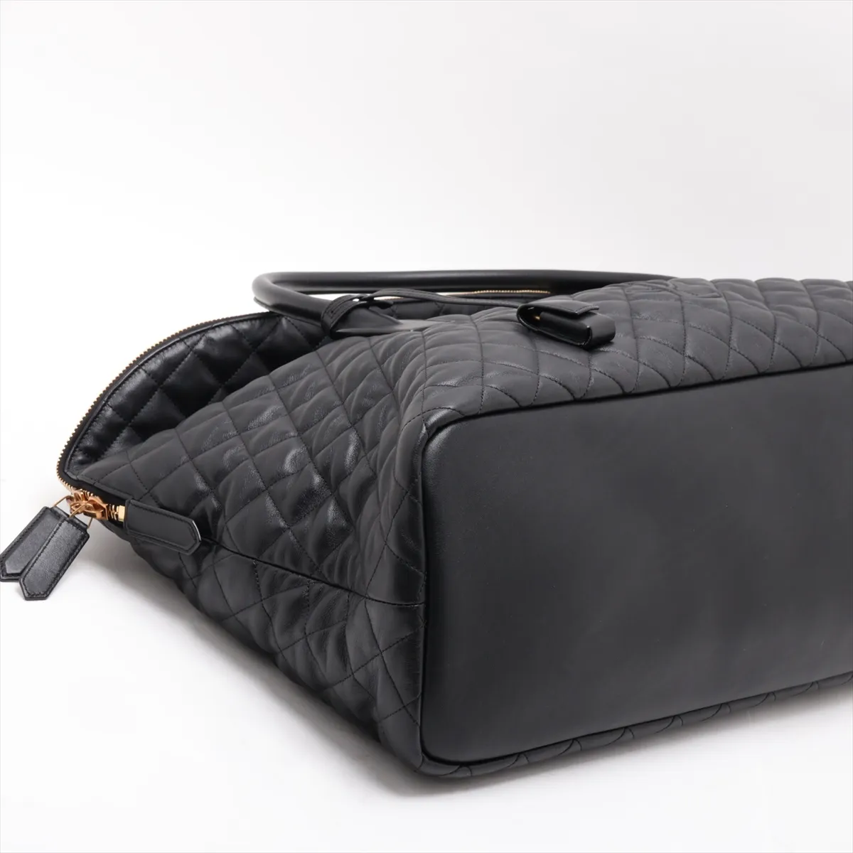Duffle 736009 Leather 2-Way Boston Bag Black — view 4