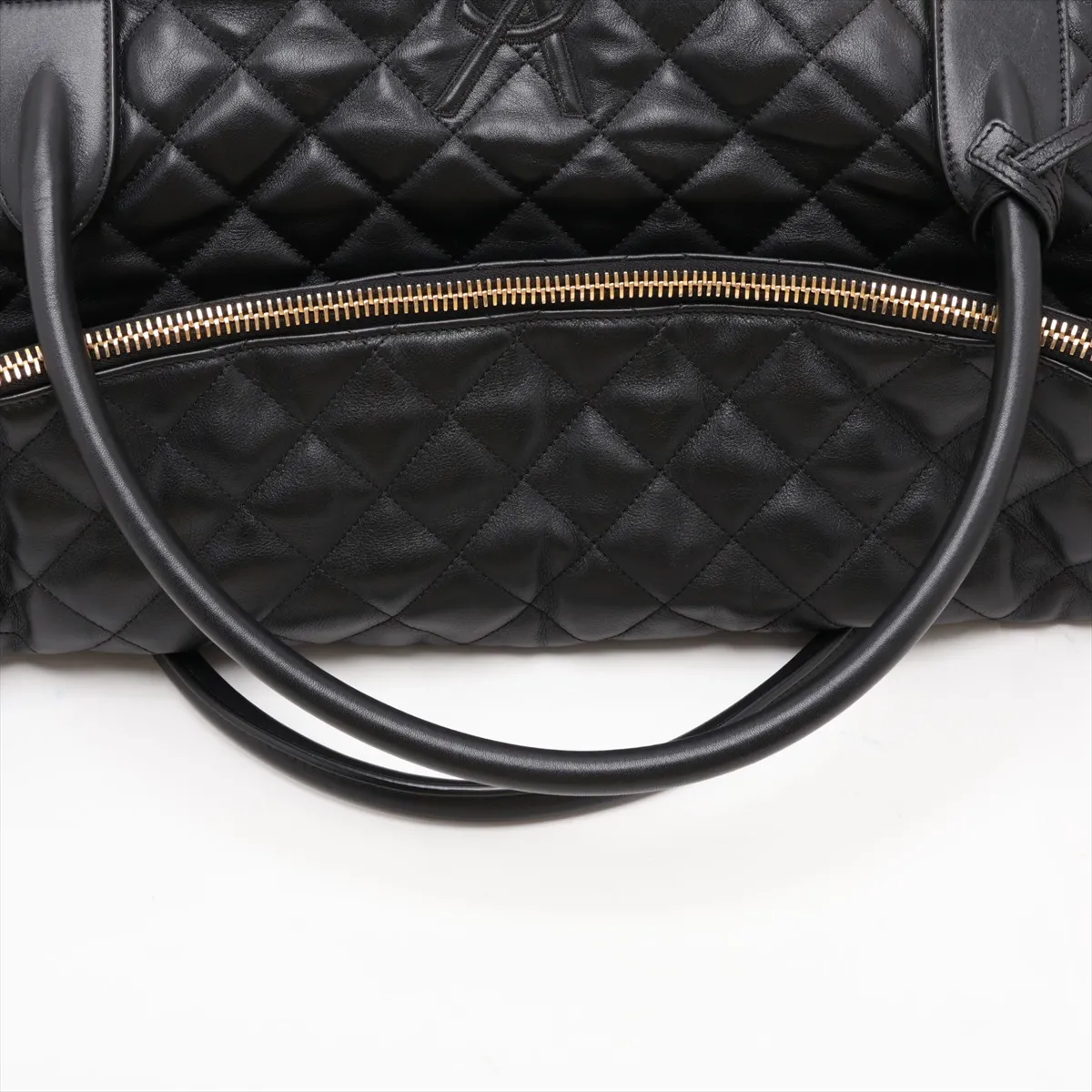 Duffle 736009 Leather 2-Way Boston Bag Black — view 5