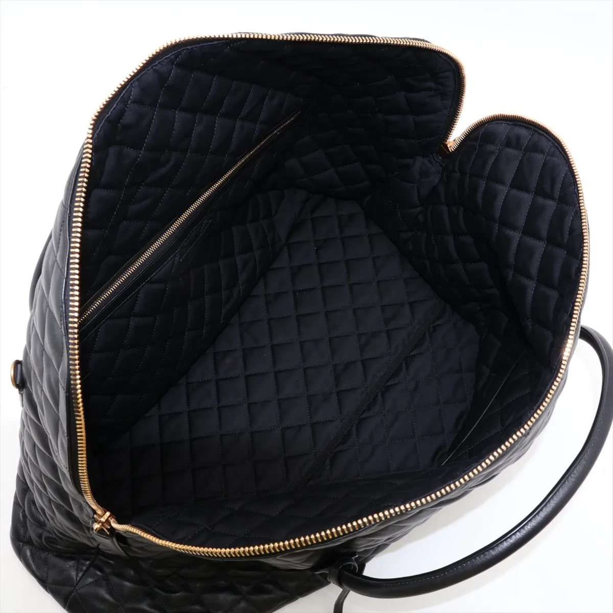 Duffle 736009 Leather 2-Way Boston Bag Black — view 8