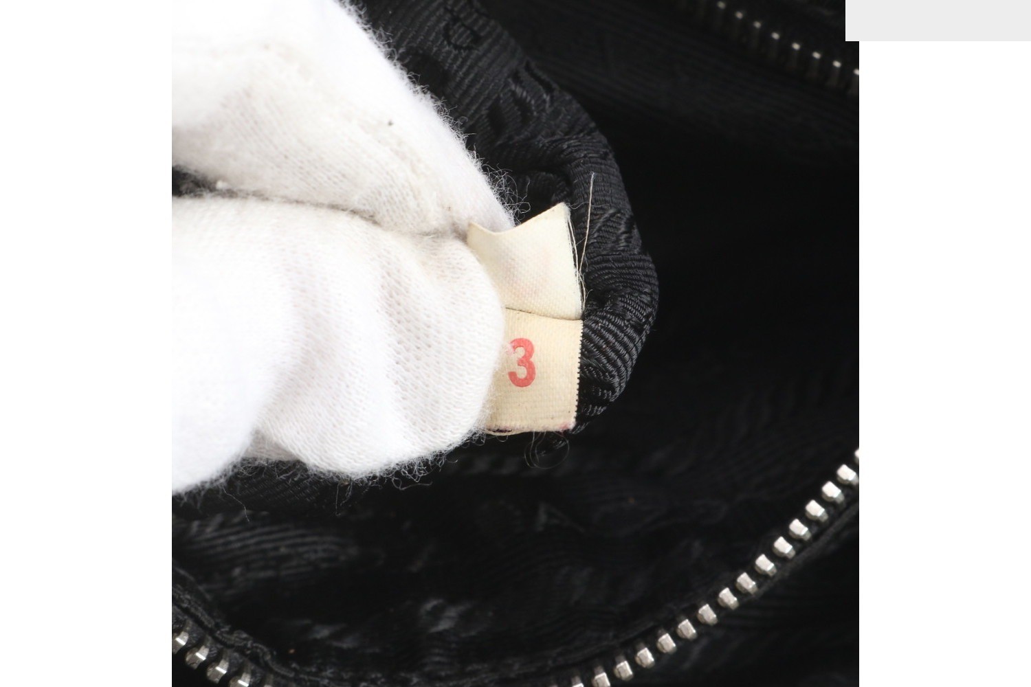 Tessuto Nylon Triangle Logo Leather Tote Bag with White Tag — view 10