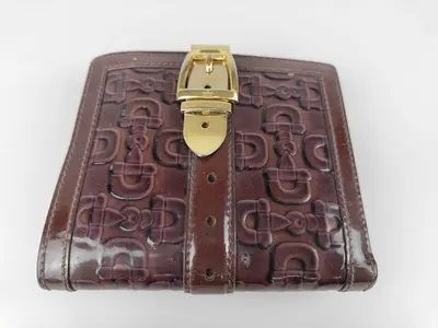 Horsebit Patent Leather Bi-fold Wallet