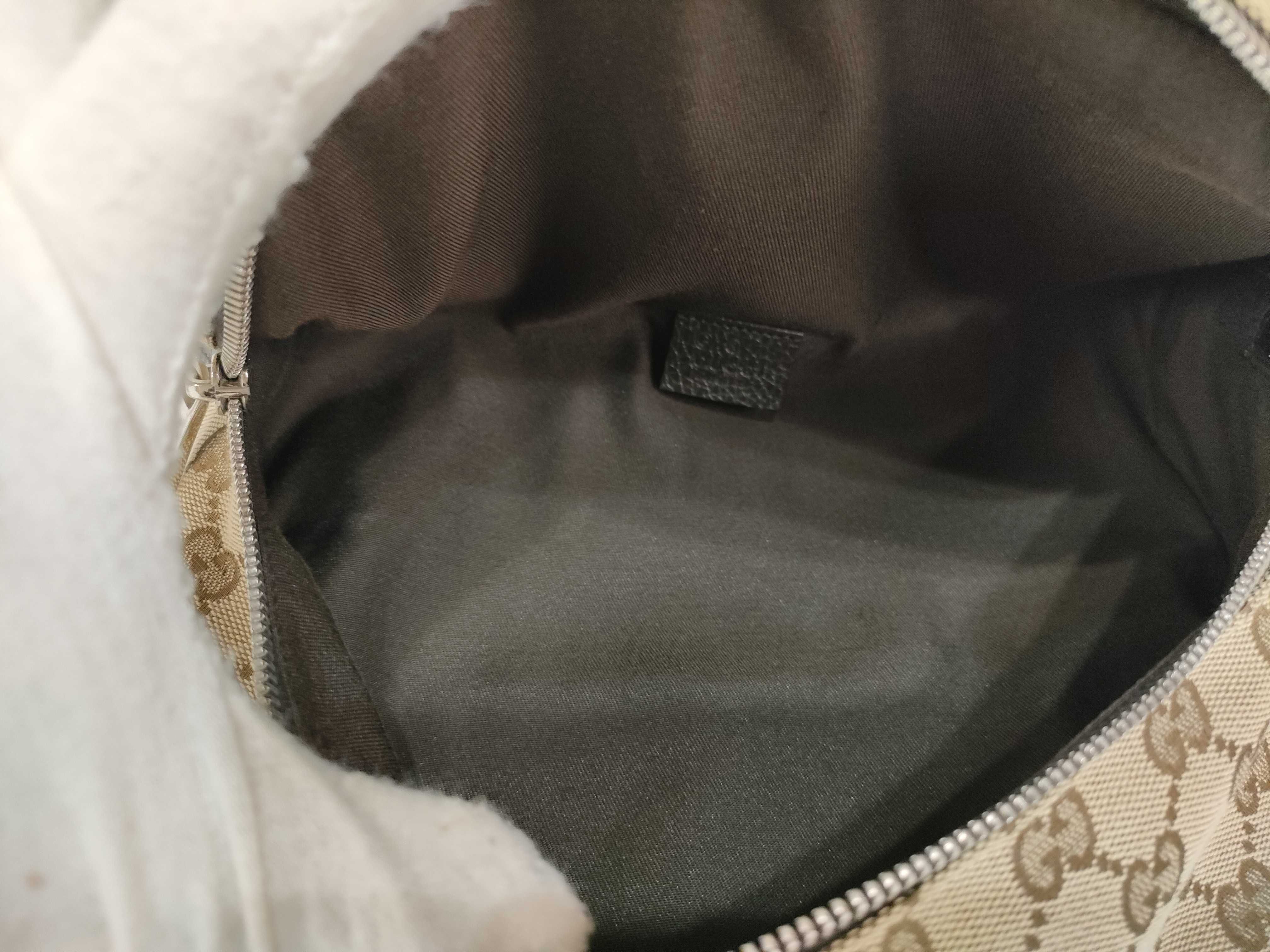 GG Canvas Gucci GG Canvas x Leather Body Bag Beige x Brown 630915 Outlet Shoulder Bag — view 10