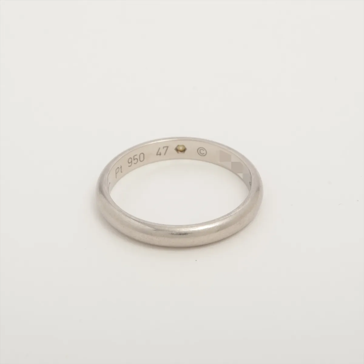 Wedding 1P Diamond Ring Pt950 2.7g 47 Initial VD8531 Ddent — view 2