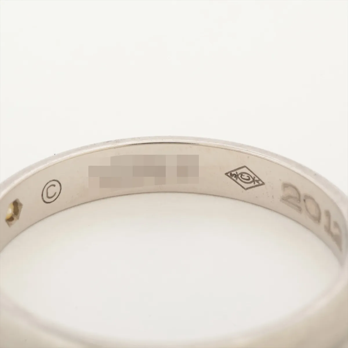 Wedding 1P Diamond Ring Pt950 2.7g 47 Initial VD8531 Ddent — view 3