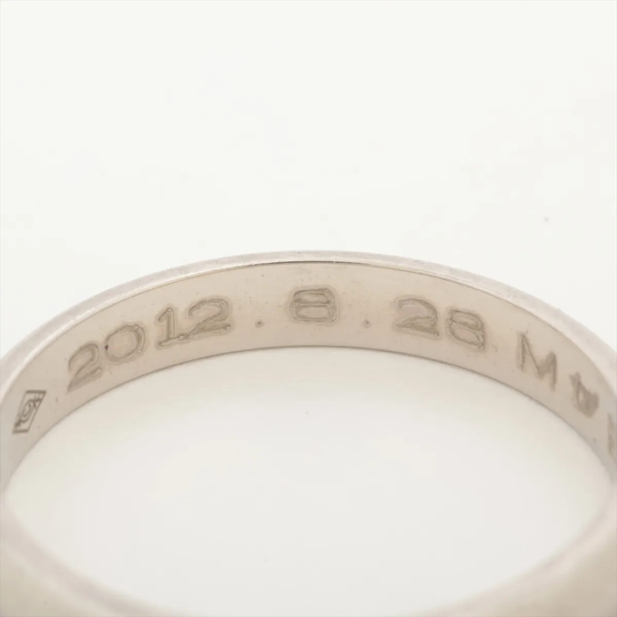 Wedding 1P Diamond Ring Pt950 2.7g 47 Initial VD8531 Ddent — view 4