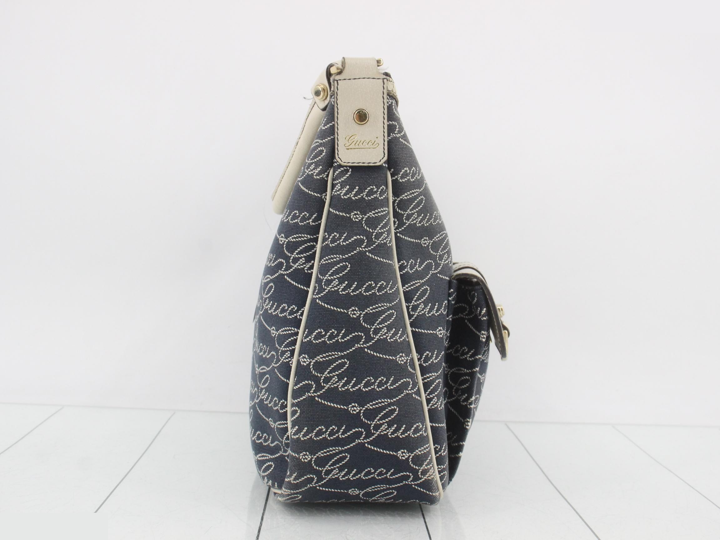 Cursive writing, denim, one-shoulder bag — view 4