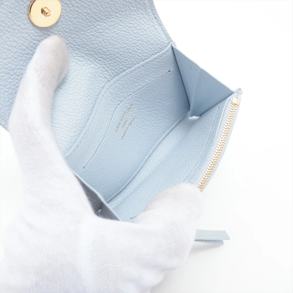 Monogram Empreinte Portemonnaie Rosalie M14505 Light Blue Coin Case (RFID detected) — view 4