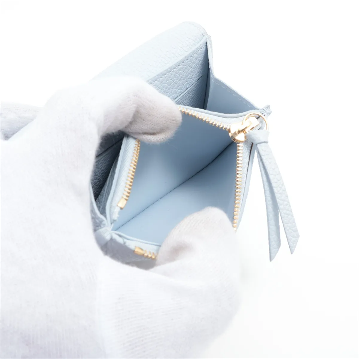 Monogram Empreinte Portemonnaie Rosalie M14505 Light Blue Coin Case (RFID detected) — view 5