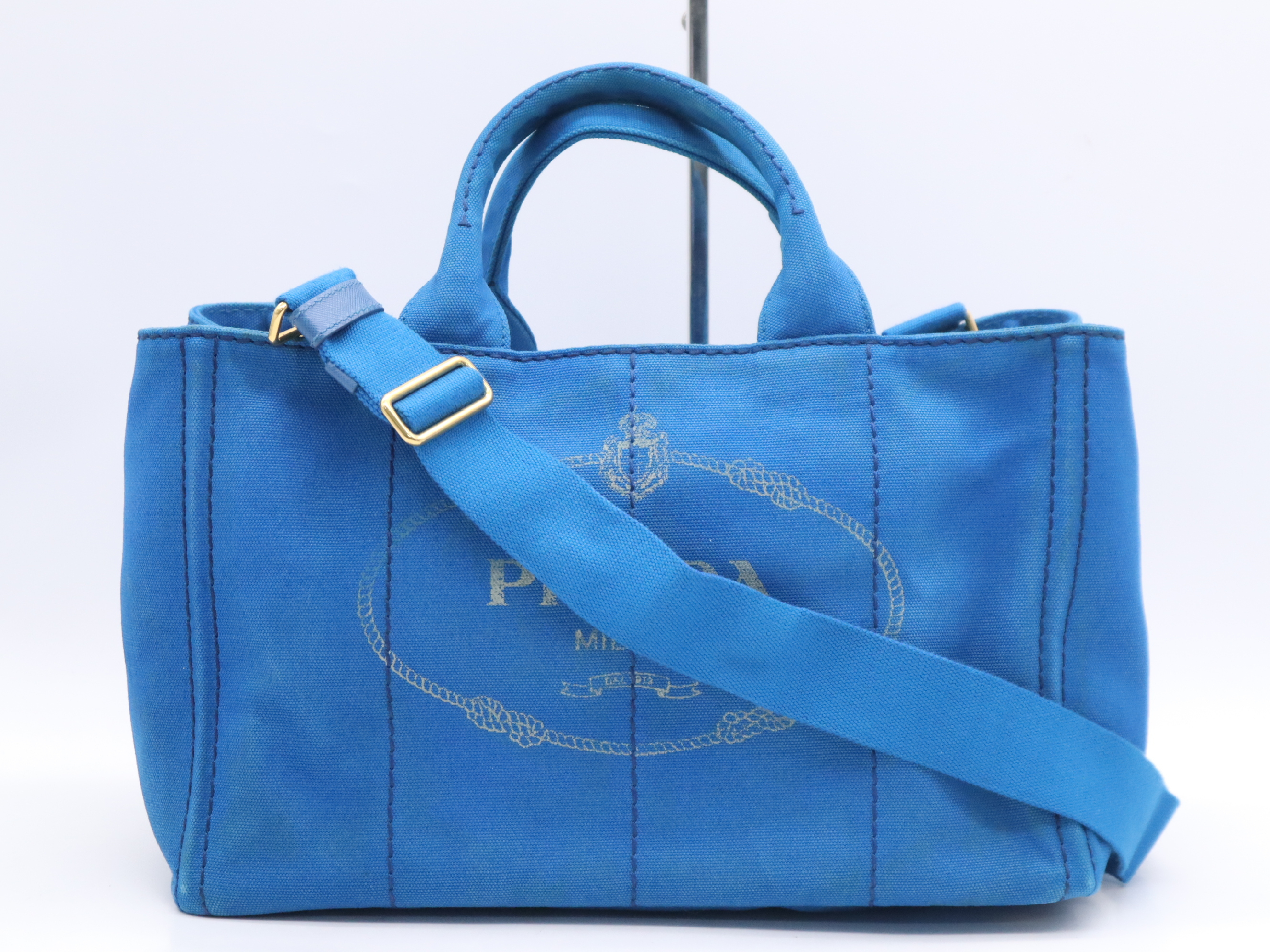 Canapa Tote Bag, Blue, with Shoulder Strap