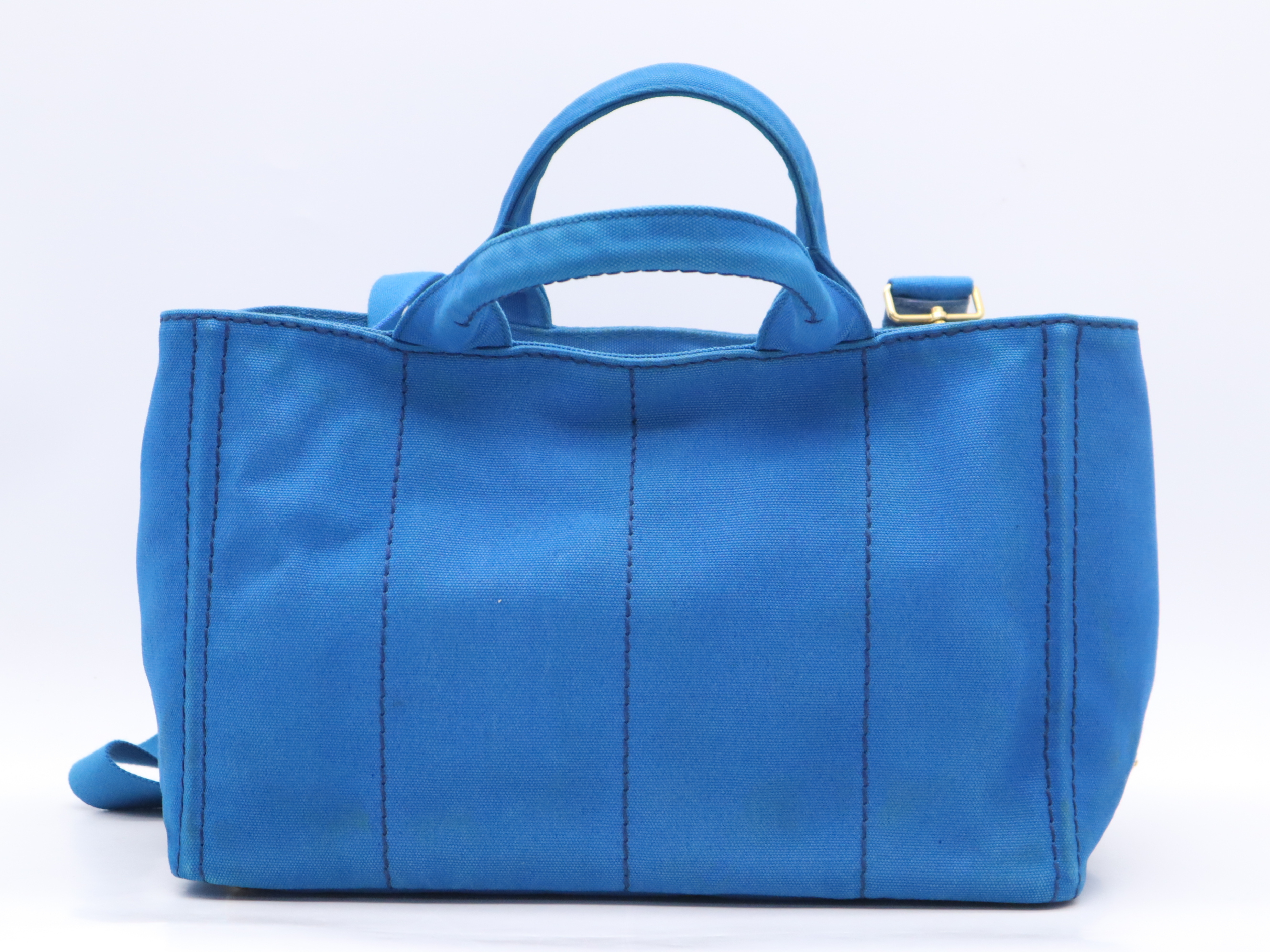 Canapa Tote Bag, Blue, with Shoulder Strap — view 2
