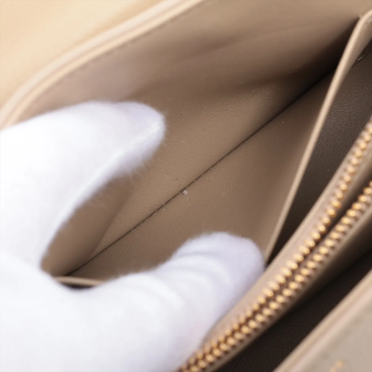 Triomphe Teen Nino Leather 2WAY Handbag Beige — view 11