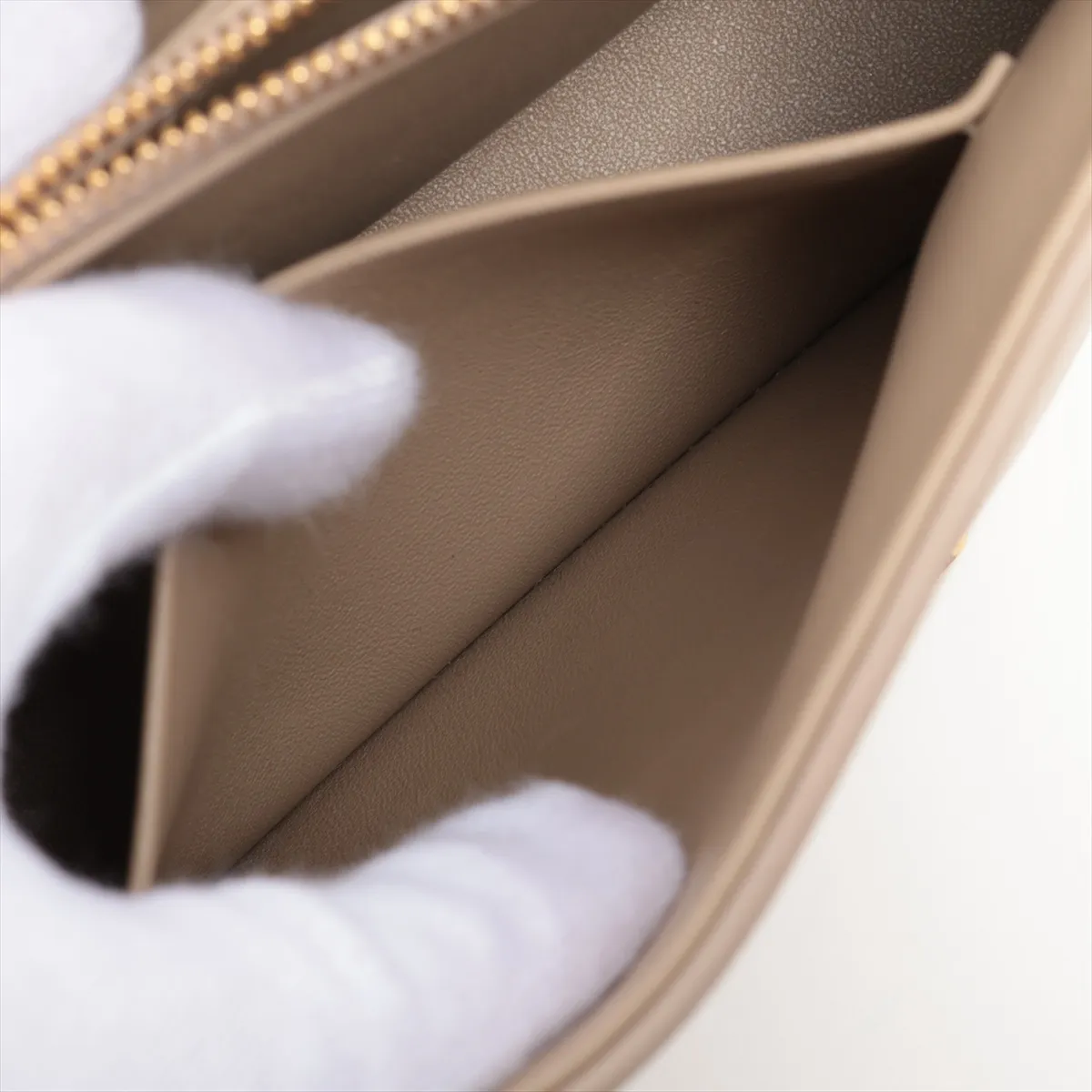 Triomphe Teen Nino Leather 2WAY Handbag Beige — view 12