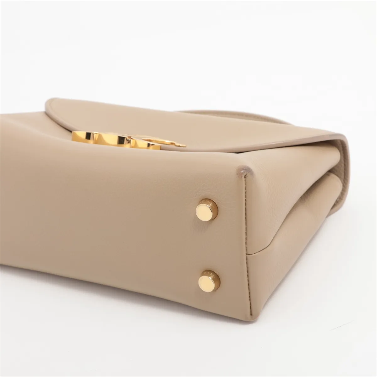 Triomphe Teen Nino Leather 2WAY Handbag Beige — view 3