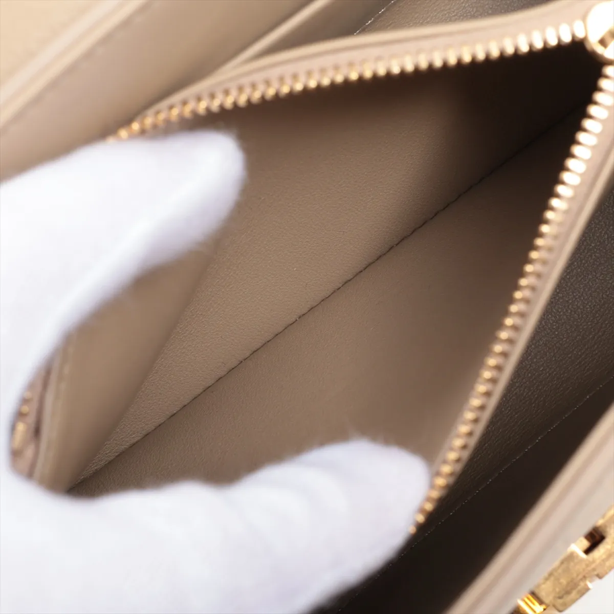 Triomphe Teen Nino Leather 2WAY Handbag Beige — view 10