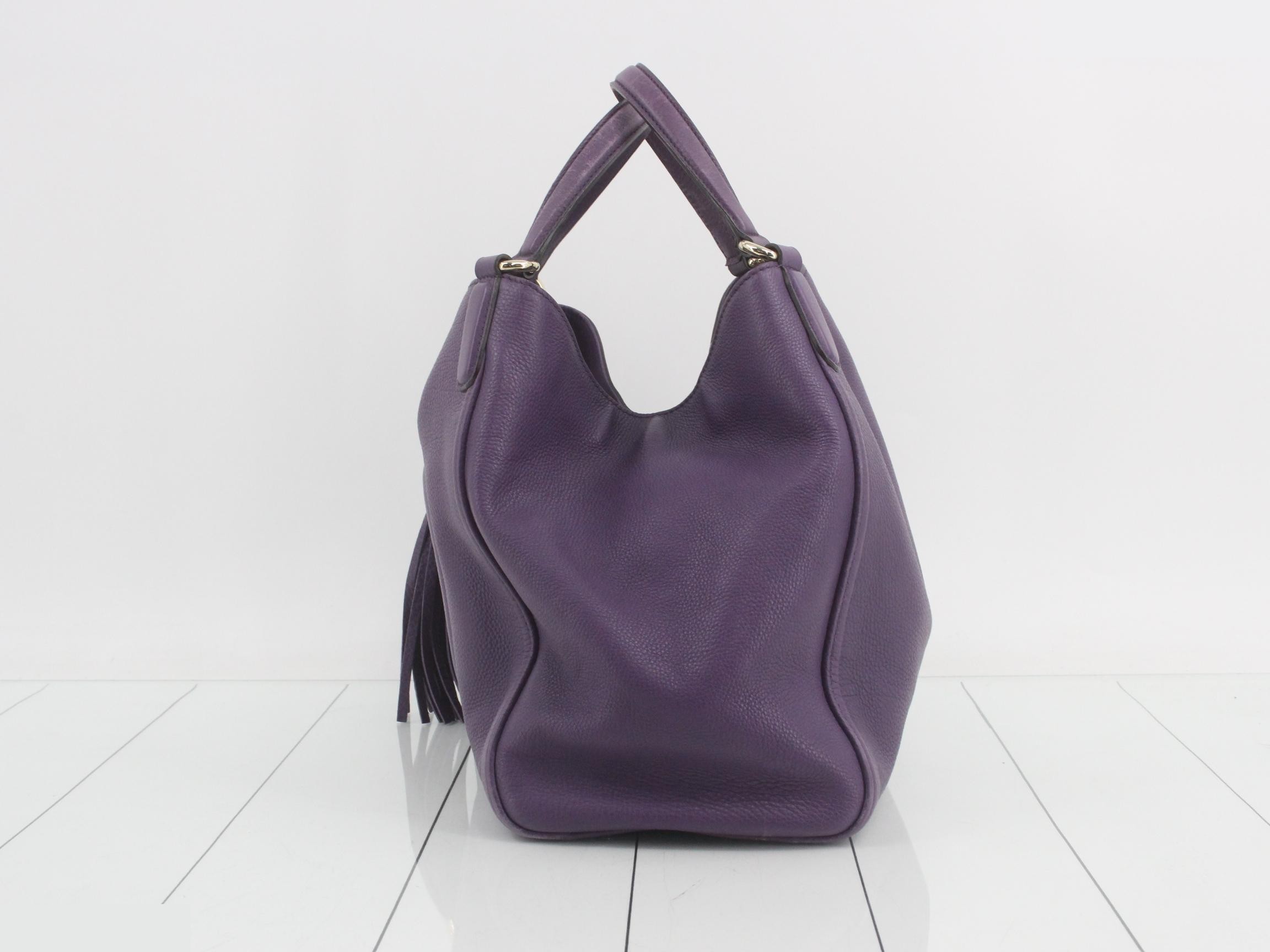 Soho handbag, purple, tassel, 282309, 527066 — view 3