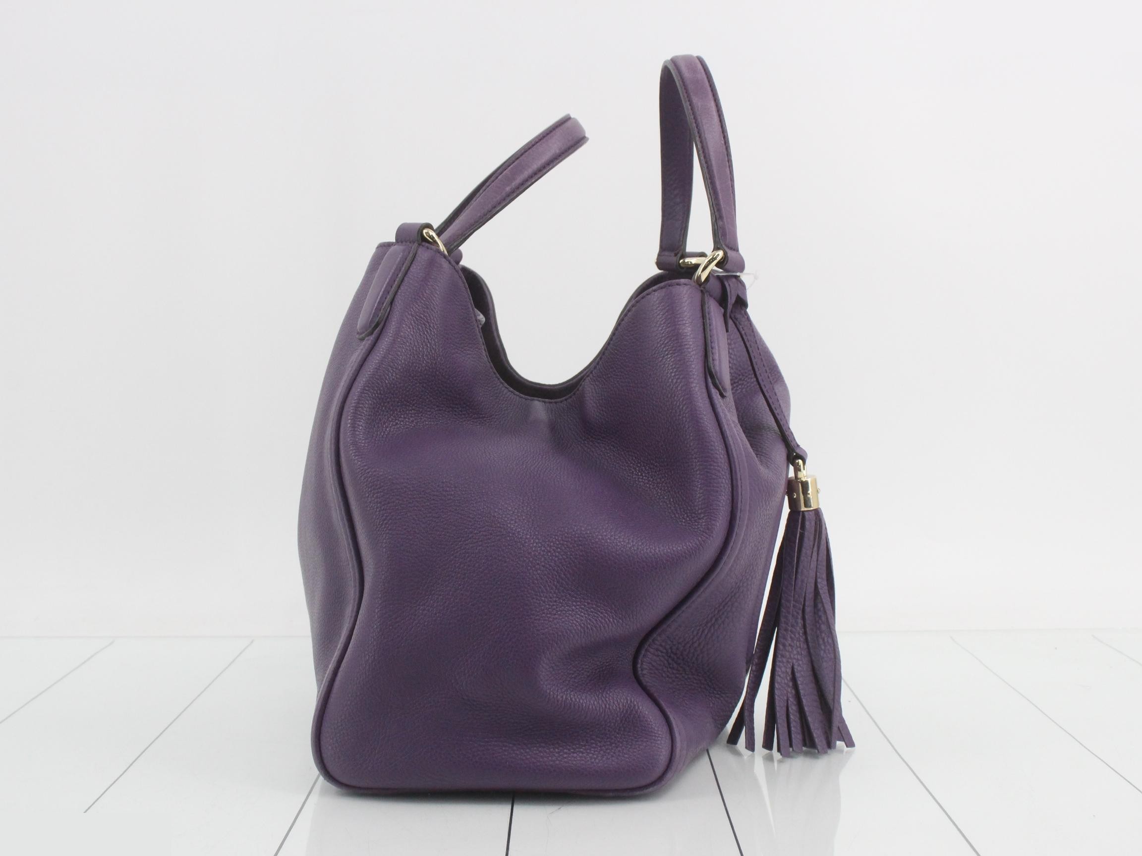 Soho handbag, purple, tassel, 282309, 527066 — view 4