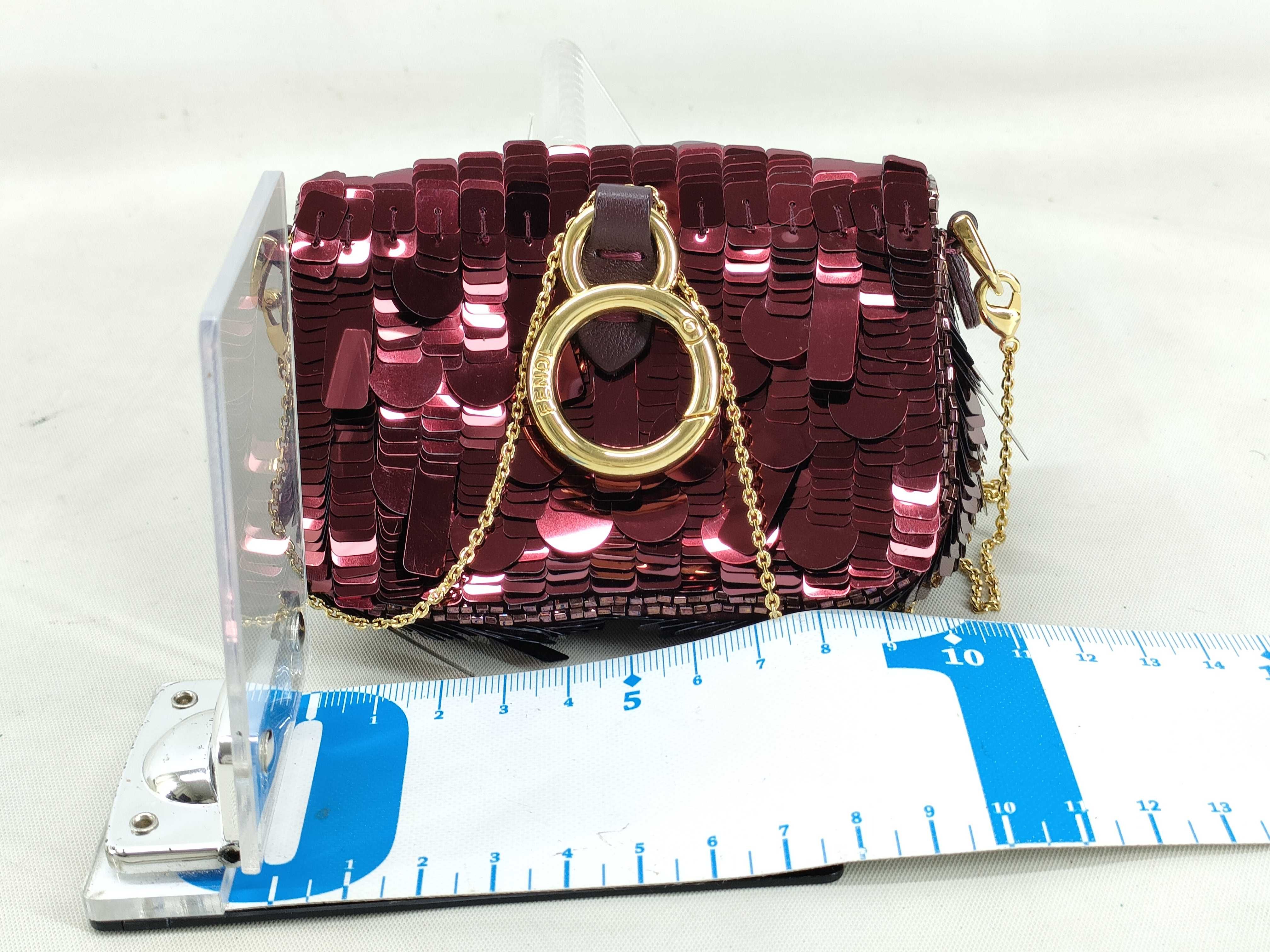Sequin Nano Bucket Shoulder Bag with Gold Hardware, Pouch, and Dust Bag — view 2