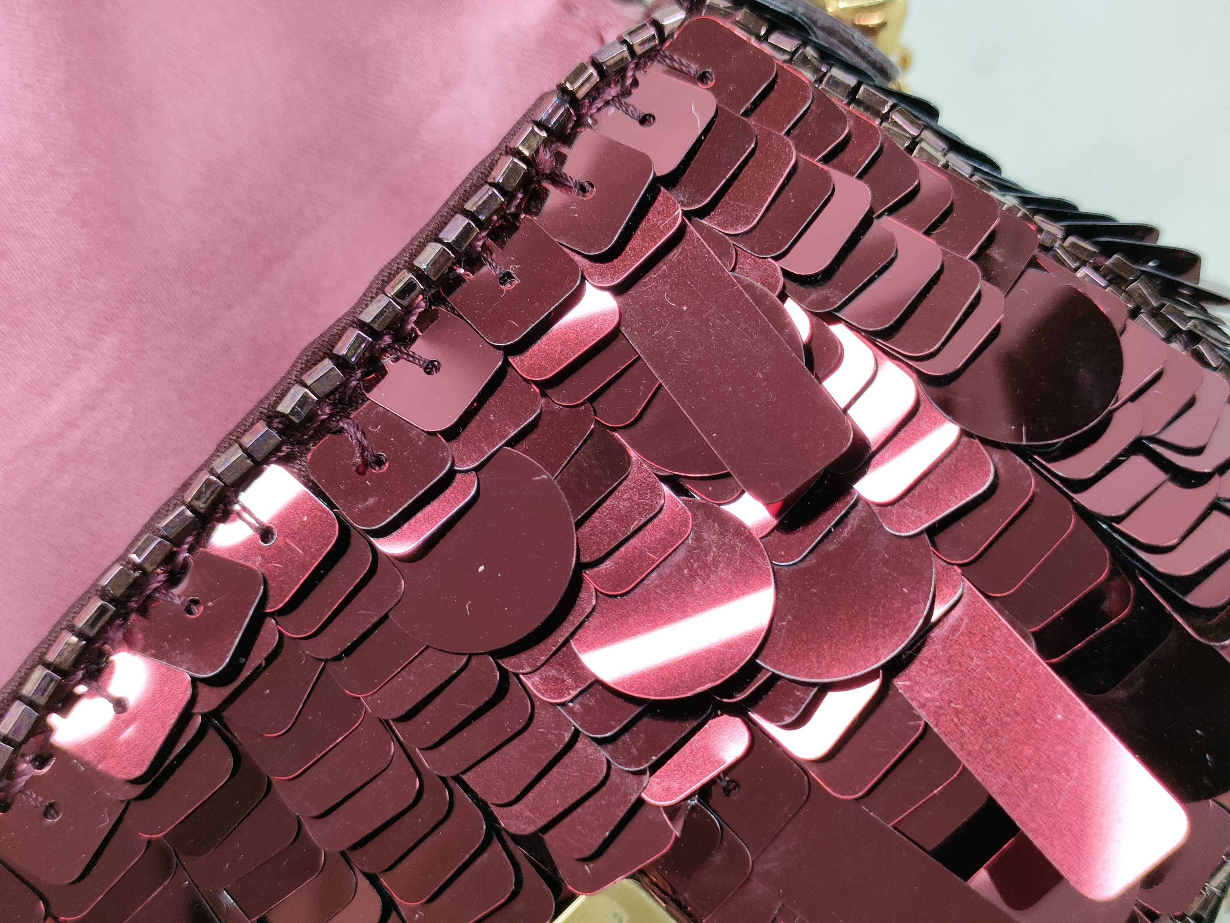 Sequin Nano Bucket Shoulder Bag with Gold Hardware, Pouch, and Dust Bag — view 15