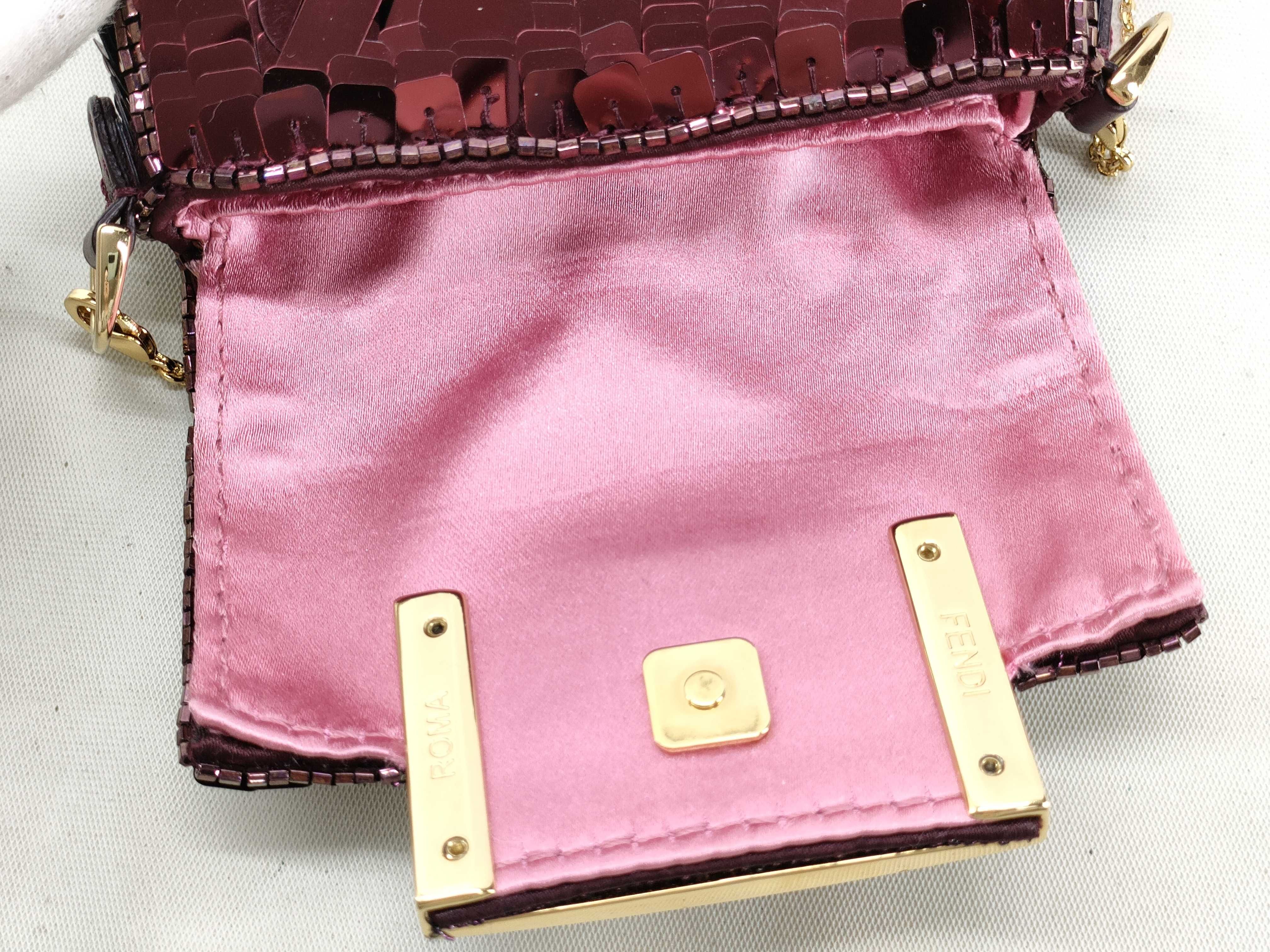 Sequin Nano Bucket Shoulder Bag with Gold Hardware, Pouch, and Dust Bag — view 8