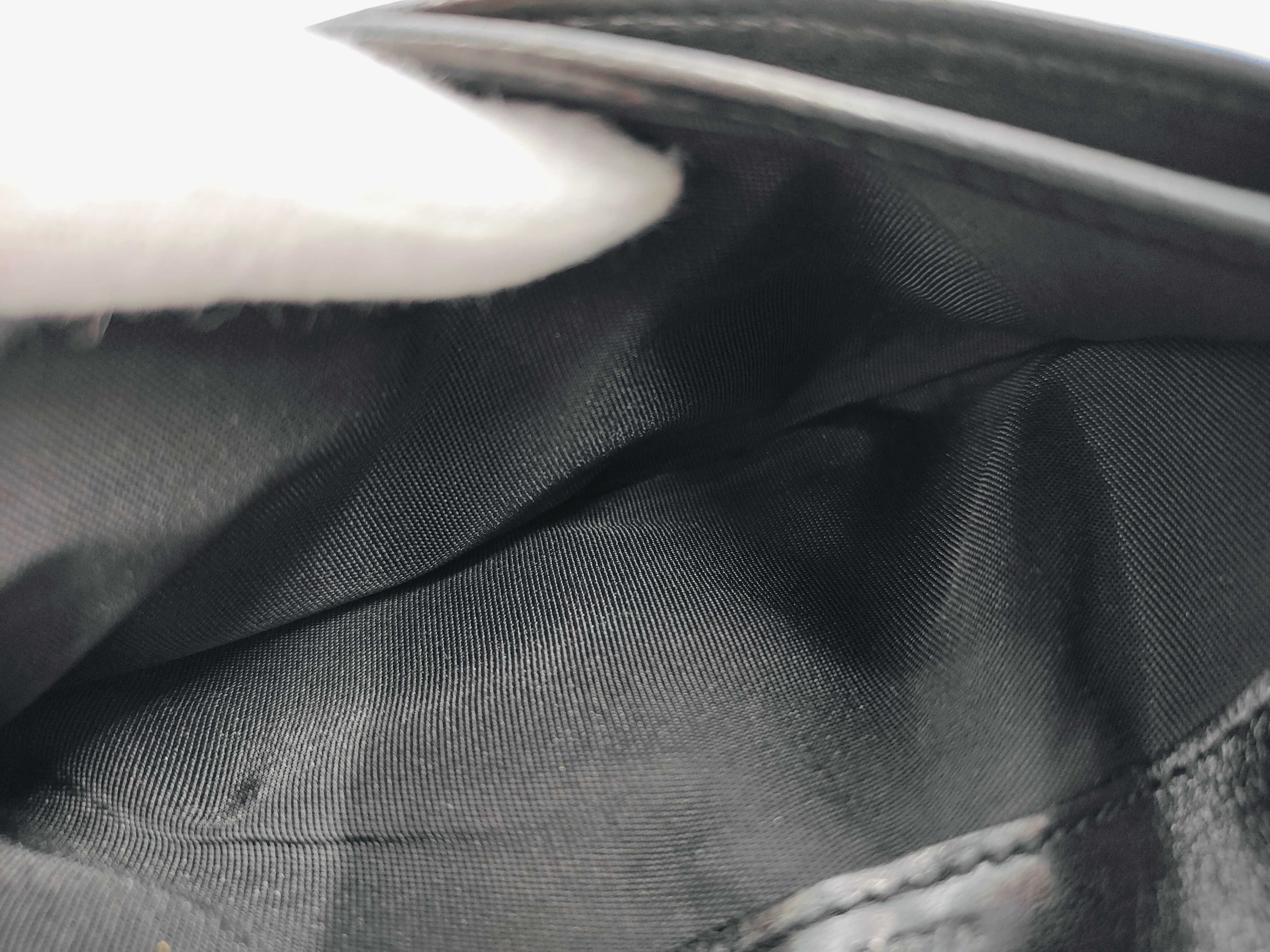 Lambskin Leather Black Long Wallet with Authenticity Card and Seal, Ribbon Design — view 12