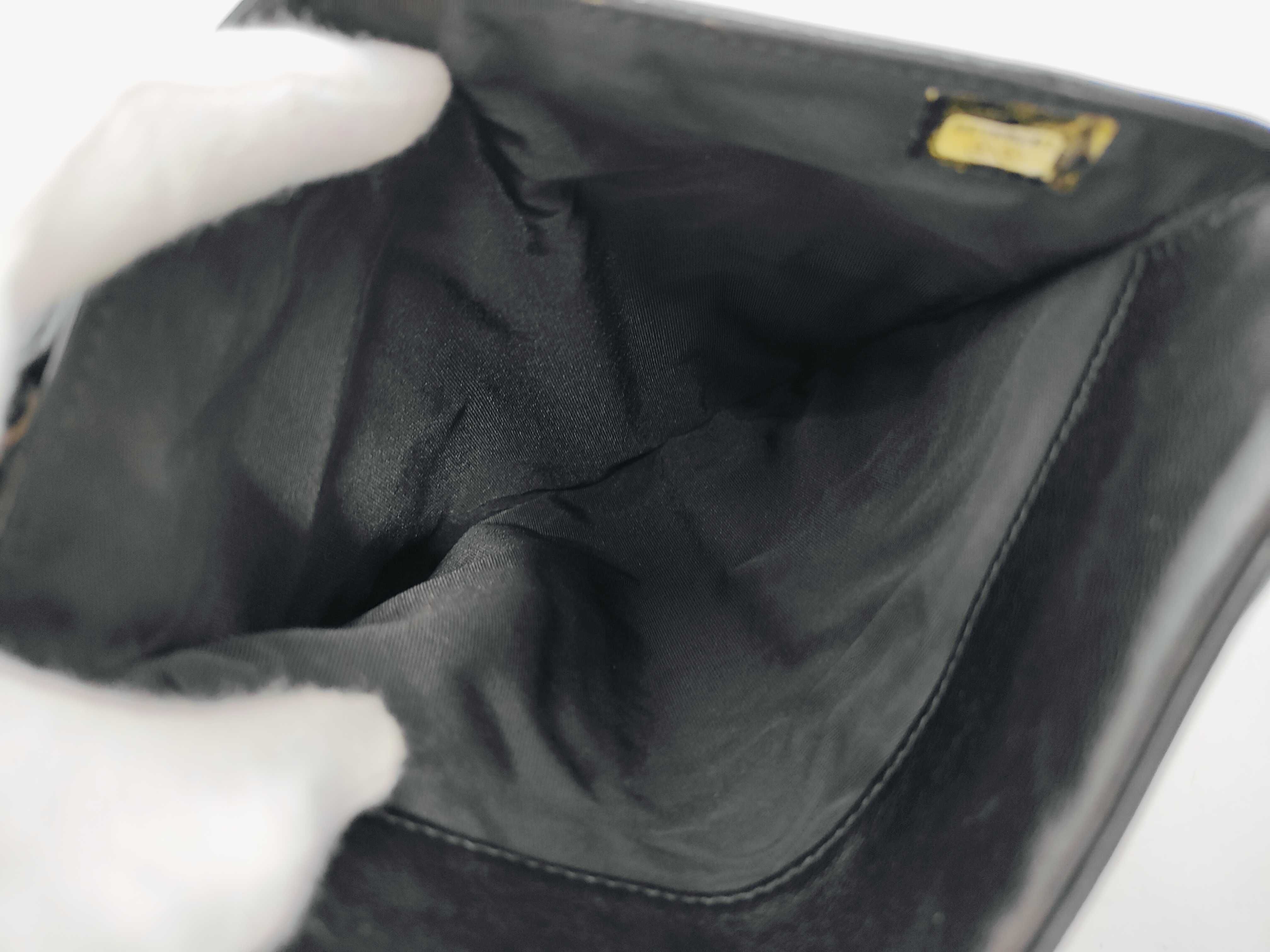 Lambskin Leather Black Long Wallet with Authenticity Card and Seal, Ribbon Design — view 10