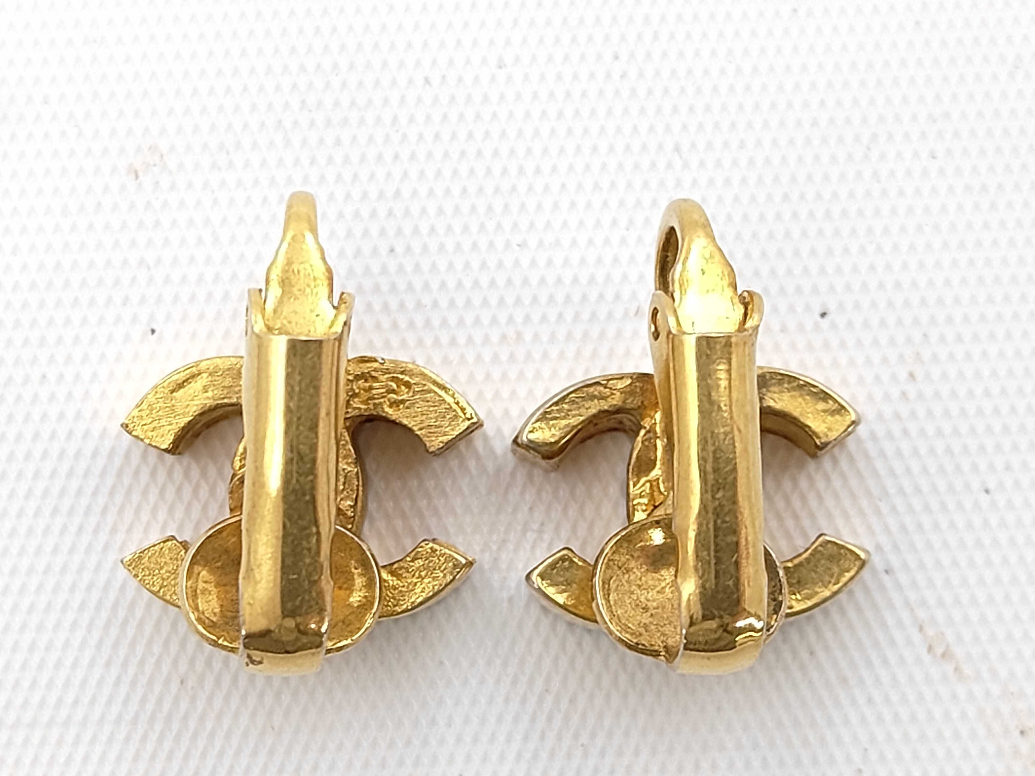 Coco Mark Gold Earrings — view 2