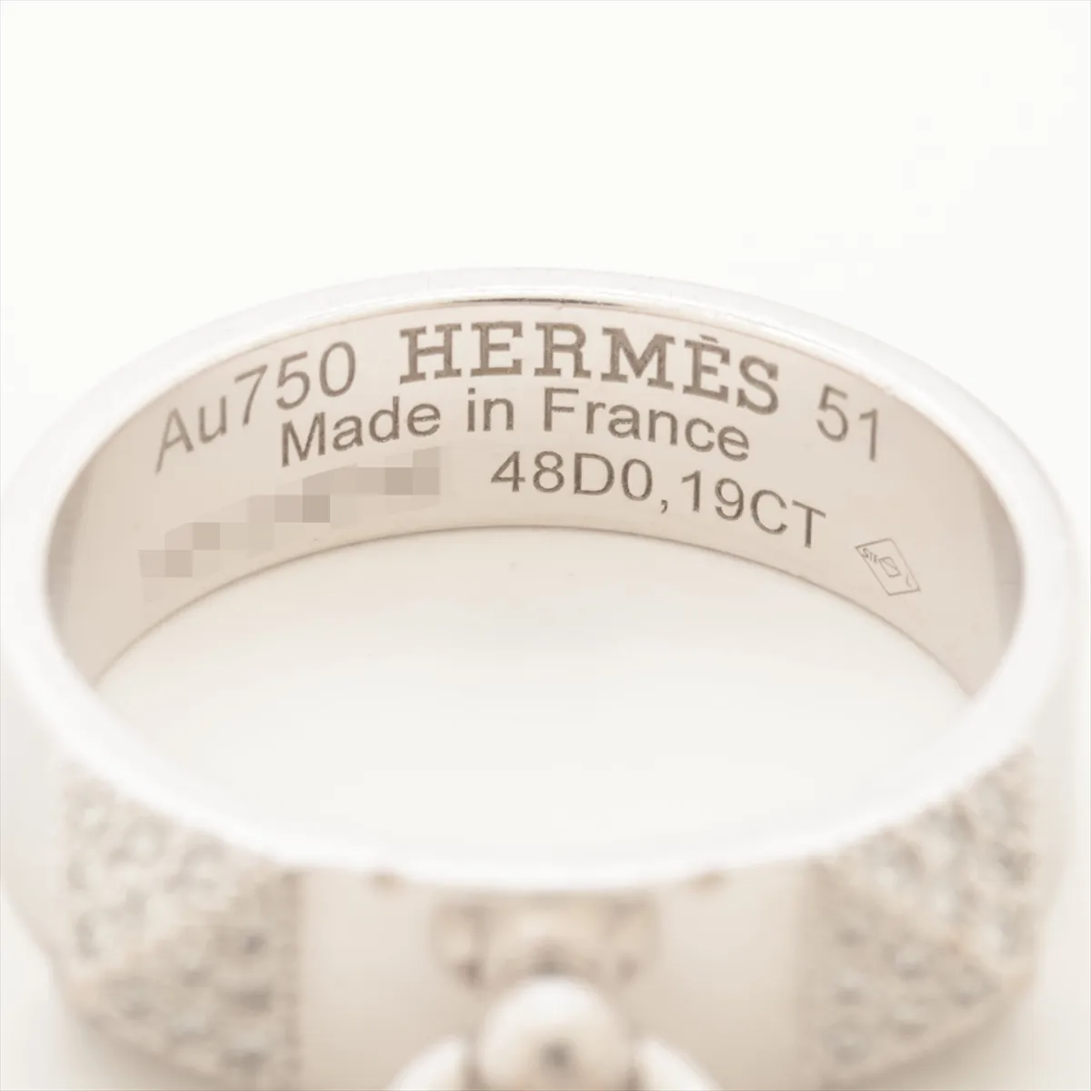 Collier de Chien Diamond Ring, 750 (WG), 6.3g, D0.19, Size 51, 15A110142. Minor dents and — view 3