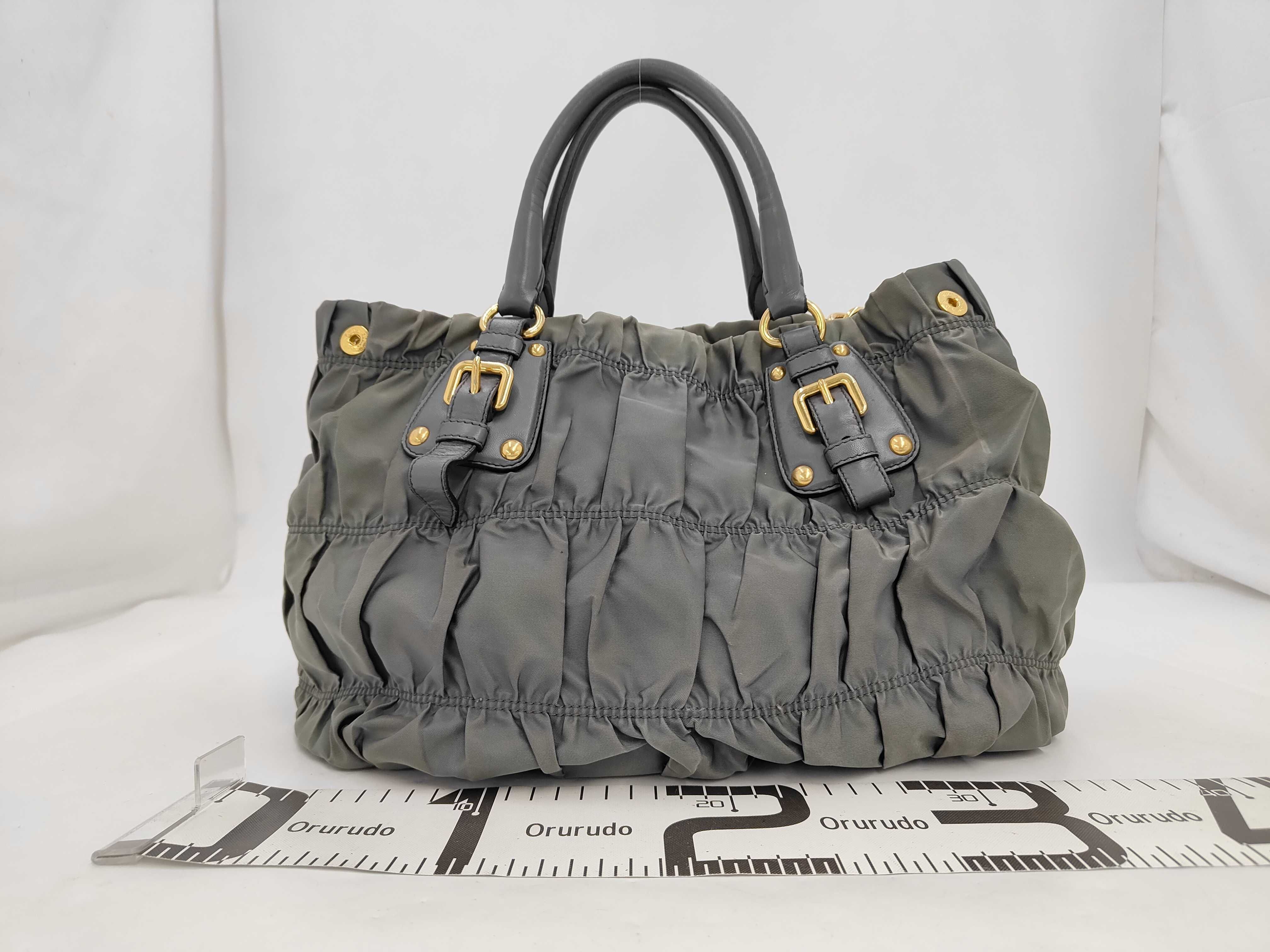 Pocono Tessuto Gaufre Gold Hardware 2-Way Shoulder Bag Handbag — view 2
