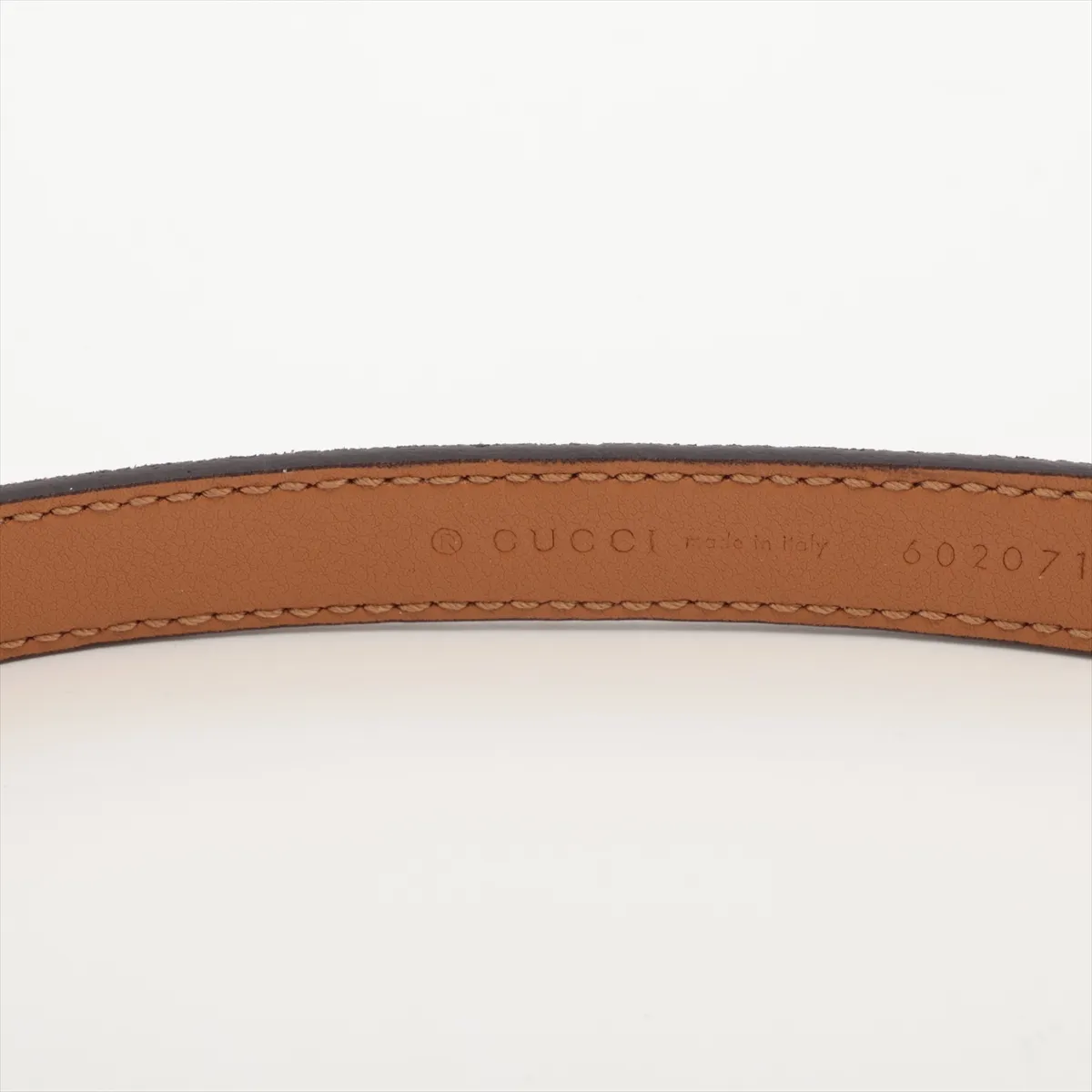 602071 GG Belt, size 75, Suede x Leather, Brown. Shows signs of wear, — view 5