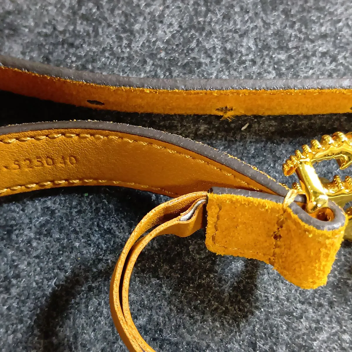602071 GG Belt, size 75, Suede x Leather, Brown. Shows signs of wear, — view 8