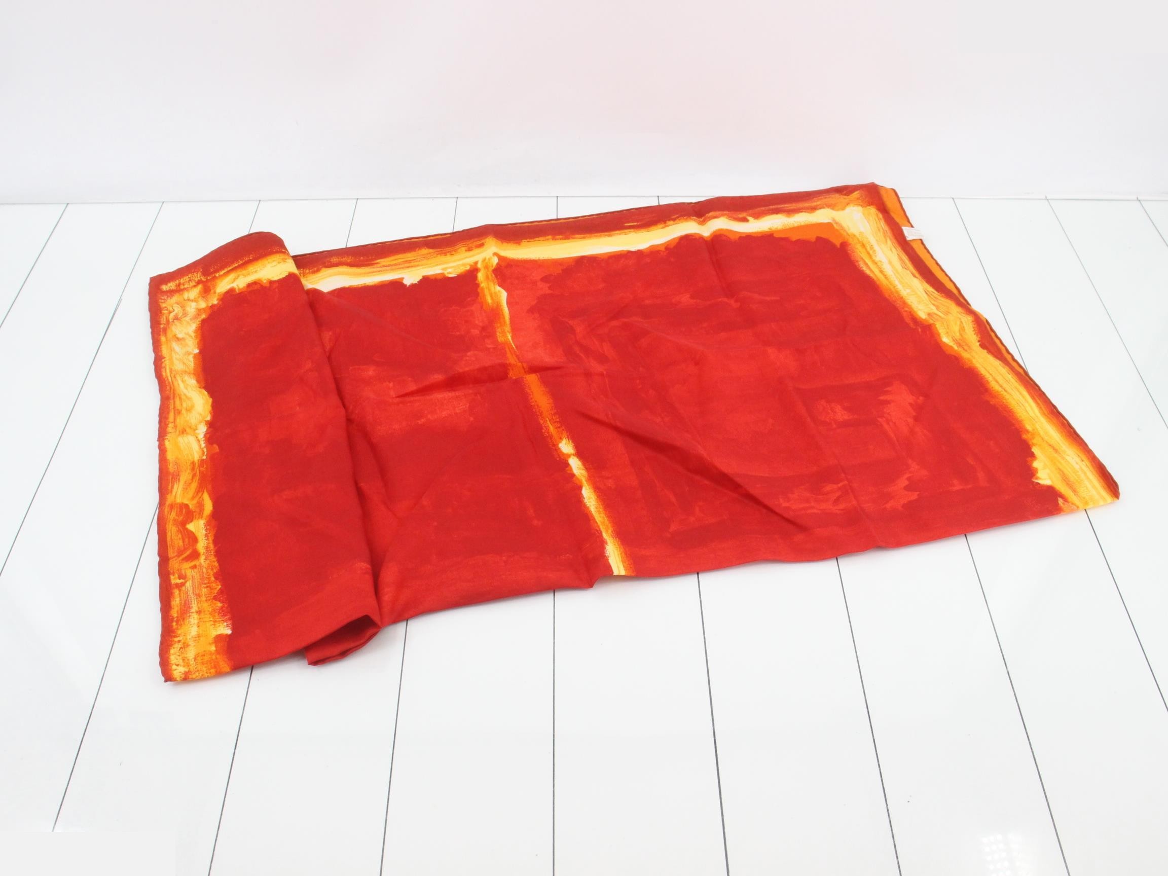 Silk scarf, red — view 3