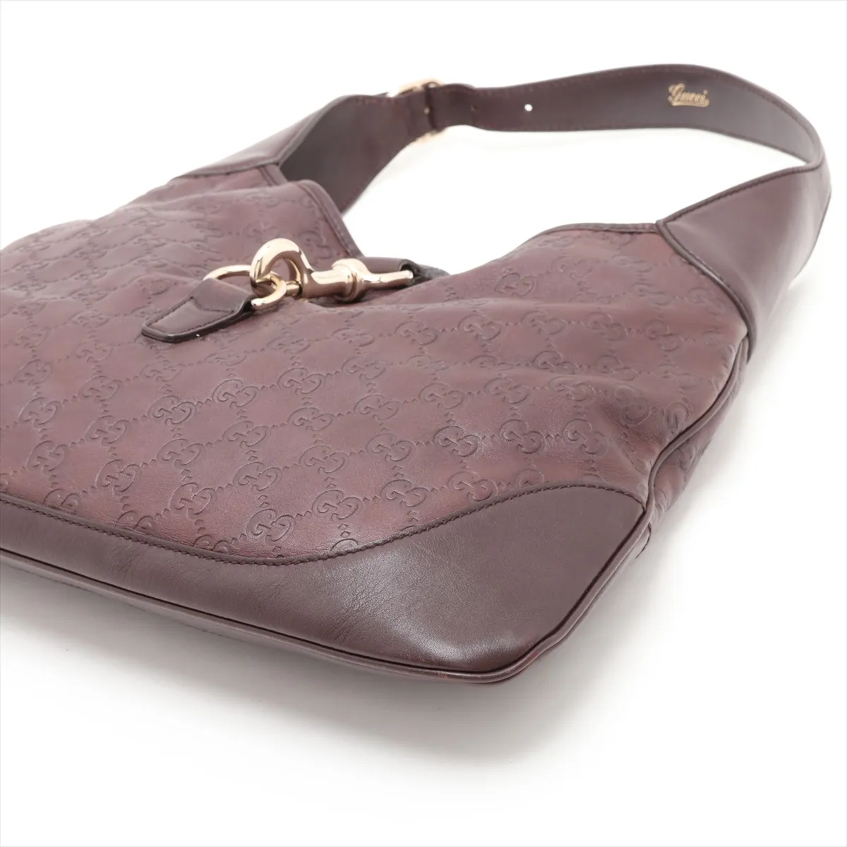 Guccissima Jackie Leather Shoulder Bag, Brown, 153029 — view 3