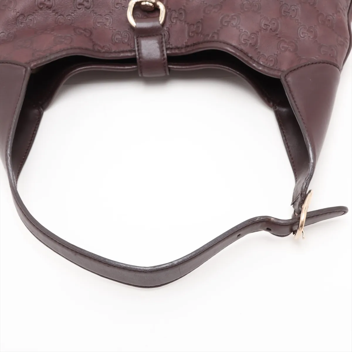 Guccissima Jackie Leather Shoulder Bag, Brown, 153029 — view 5