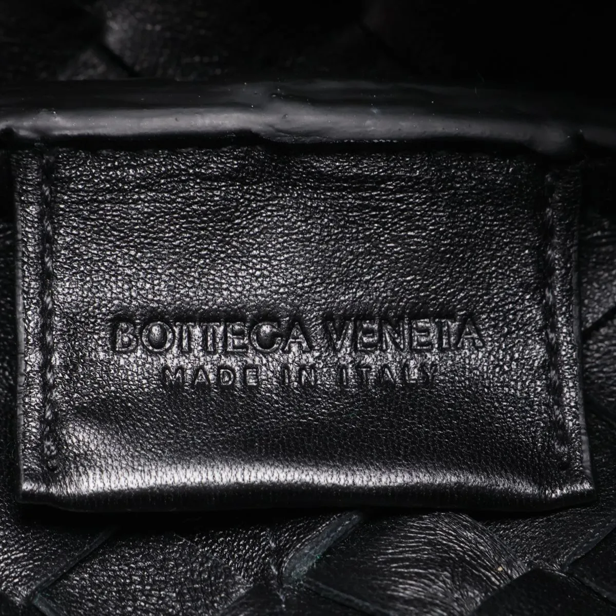 Intrecciato Thai Leather Shoulder Bag, Black — view 8