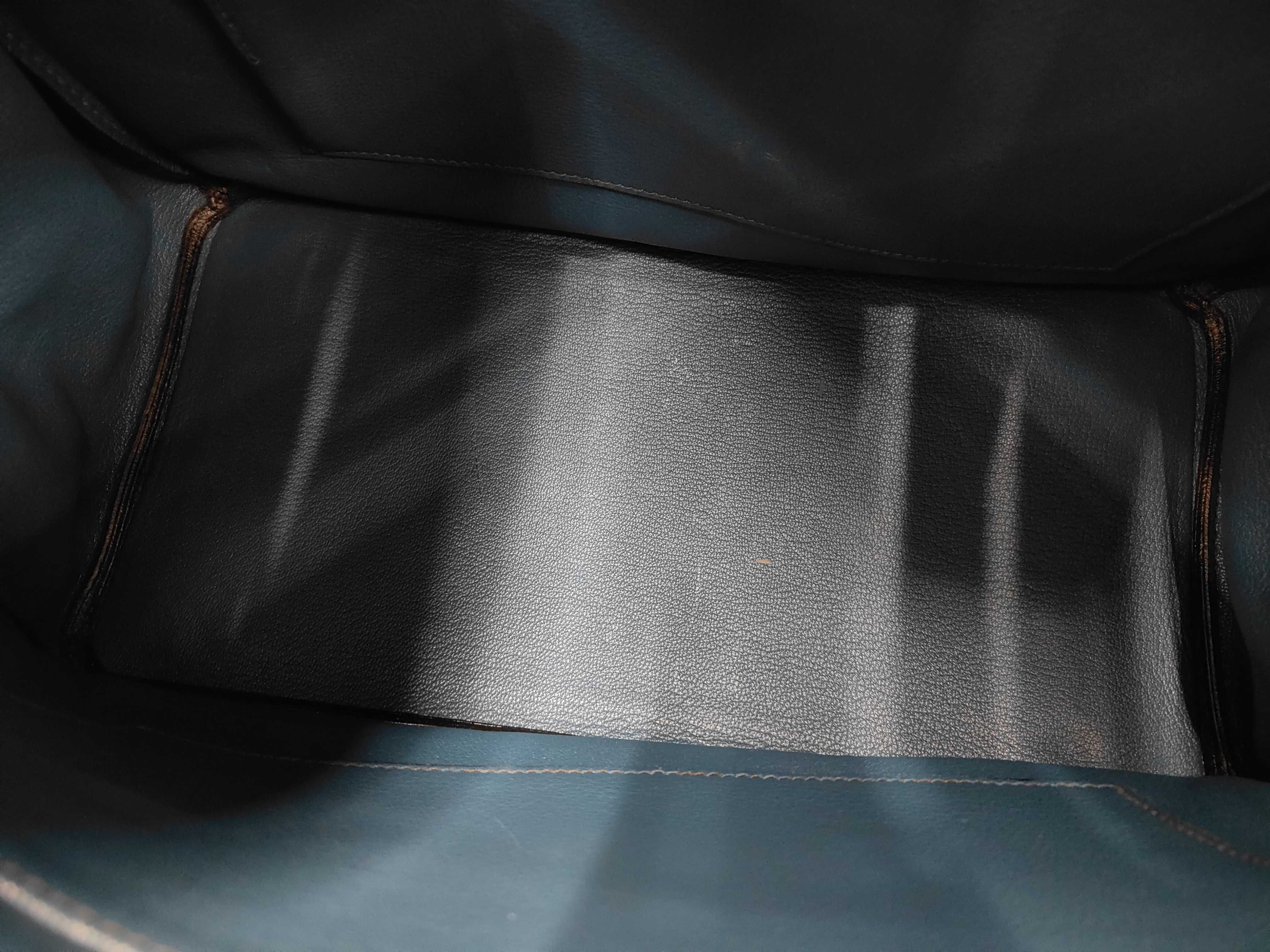 Birkin 35, blue, silver hardware, M stamp, handbag — view 10