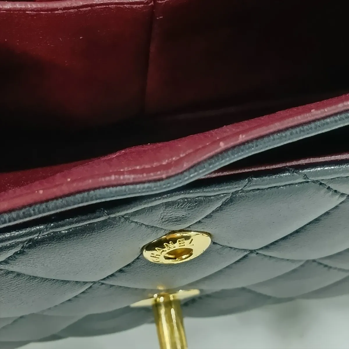[Individually packaged] Chanel Matelassé 25 Lambskin Double Flap Double Chain Bag, Black with Gold Hardware, 12614546, Series 12, A01112 — view 14