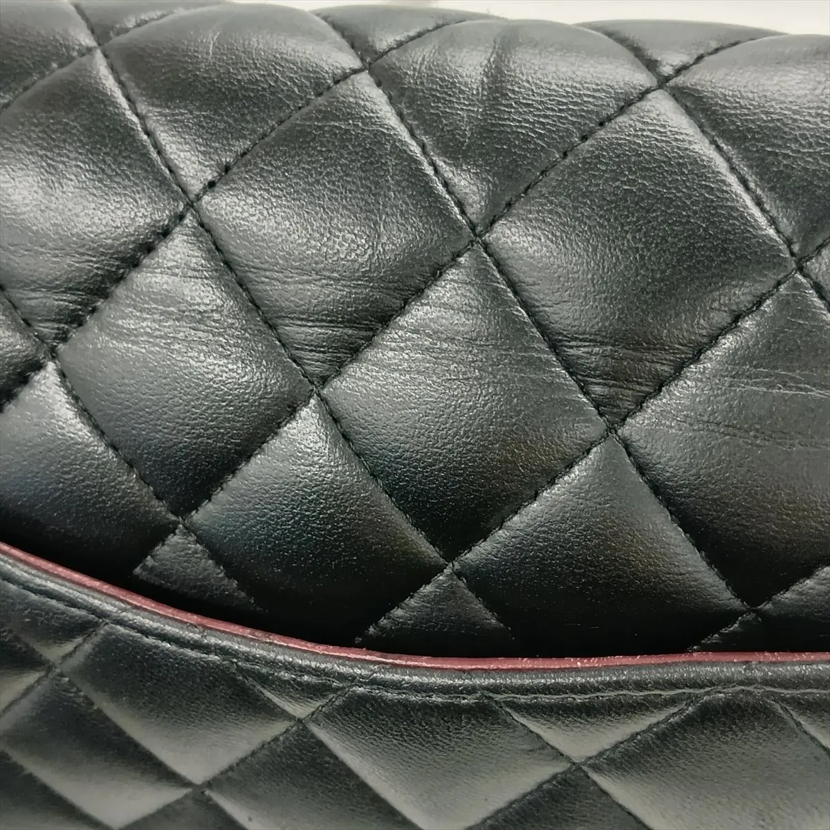 [Individually packaged] Chanel Matelassé 25 Lambskin Double Flap Double Chain Bag, Black with Gold Hardware, 12614546, Series 12, A01112 — view 10